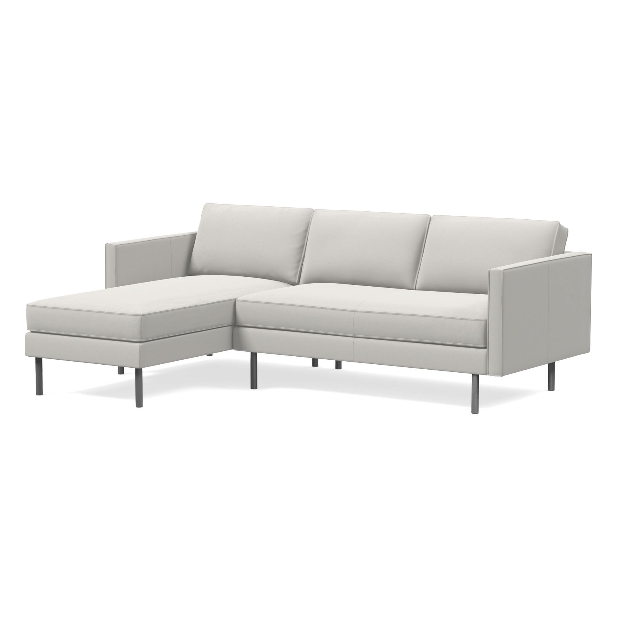 Axel Leather 2-Piece Chaise Sectional (91") | West Elm