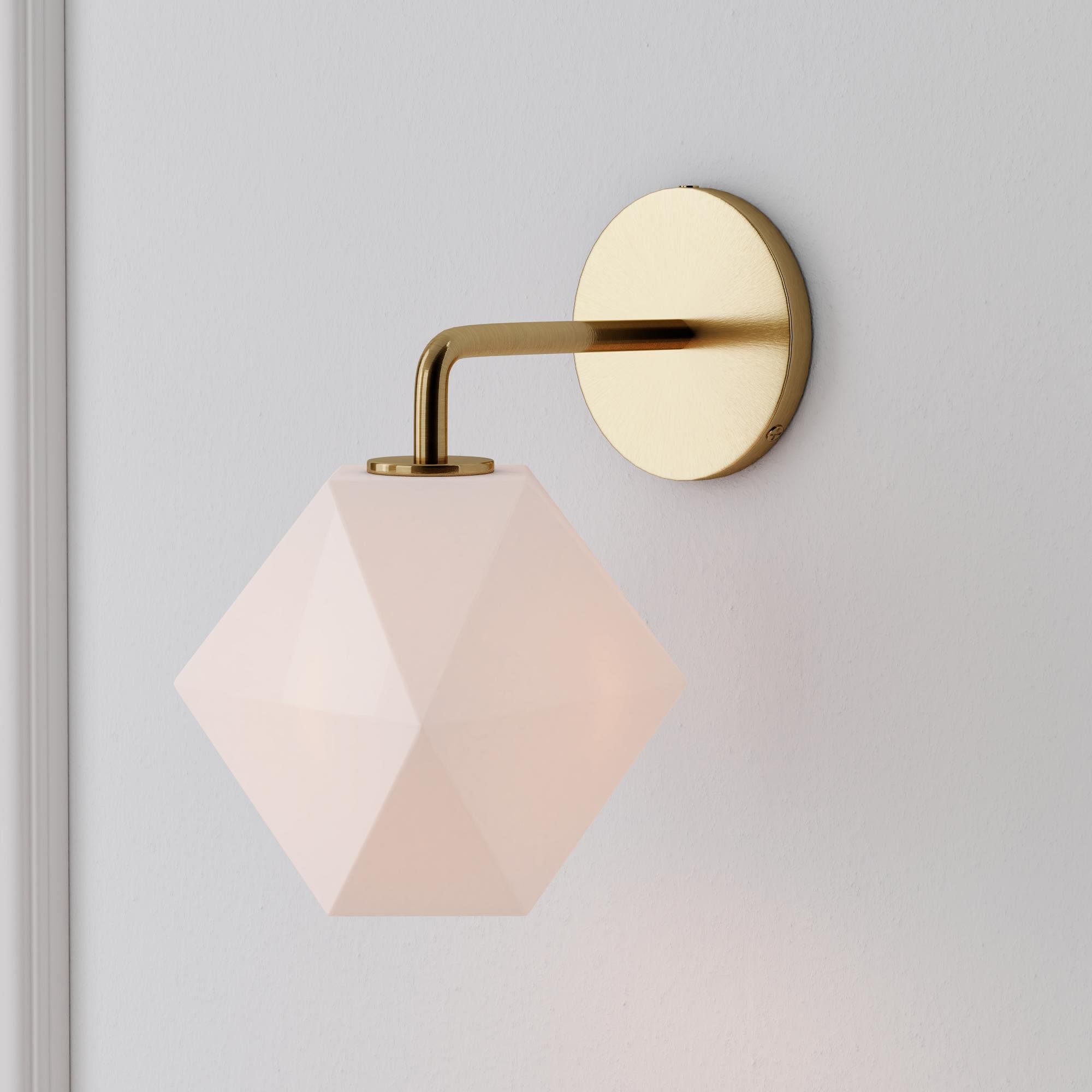 Sculptural Glass Faceted Wall Sconce - Small | West Elm