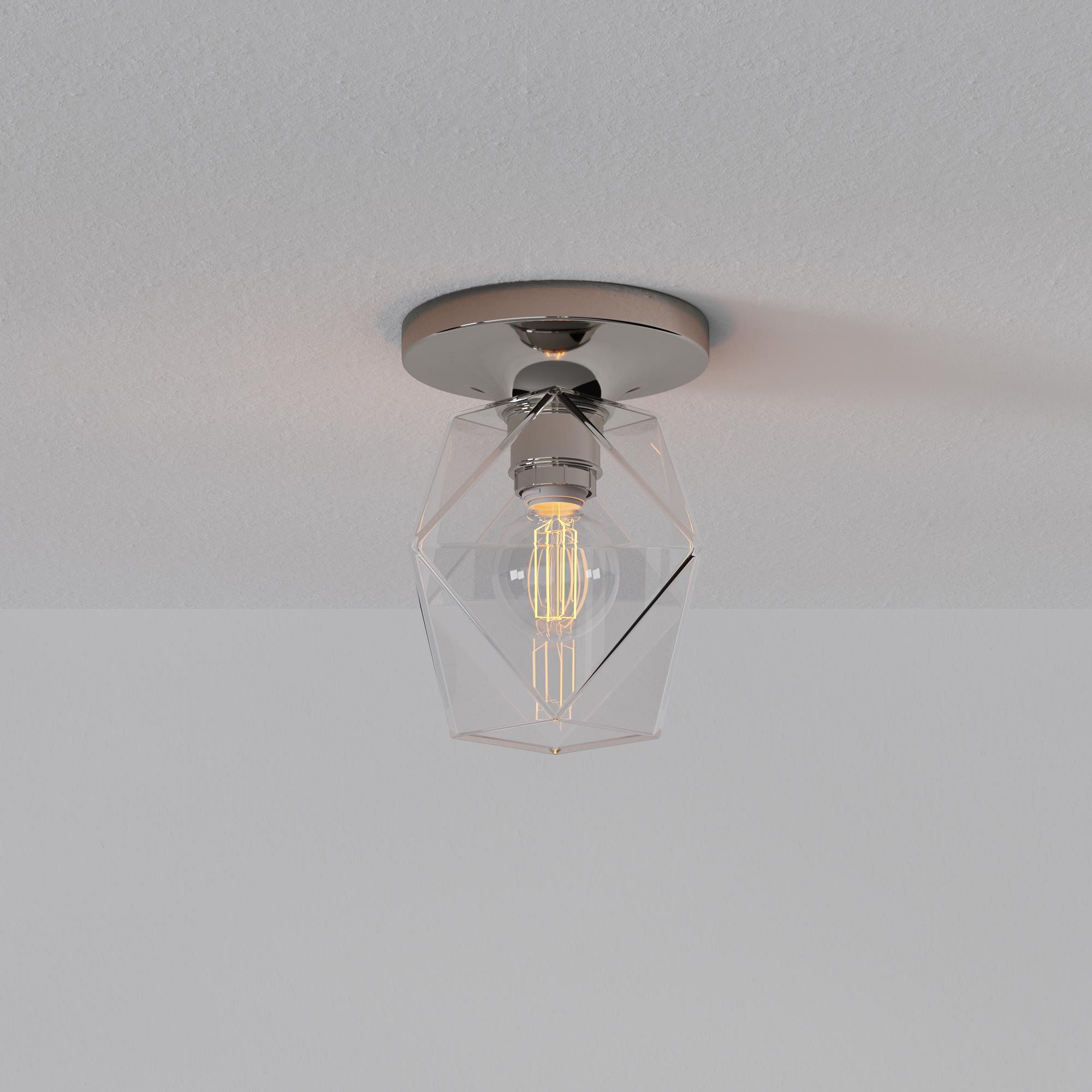 Sculptural Faceted Flush Mount | West Elm