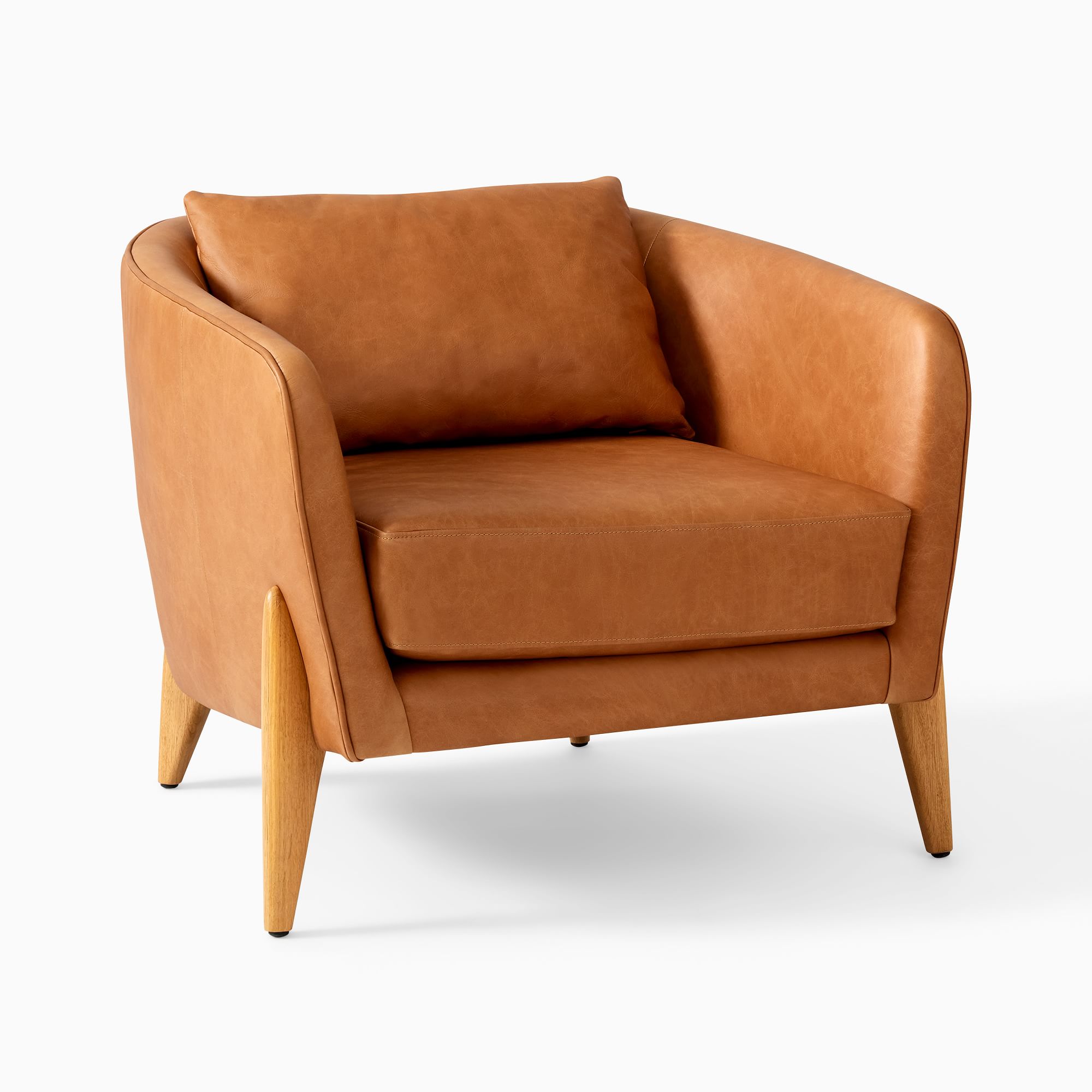 Delray Leather Chair | West Elm