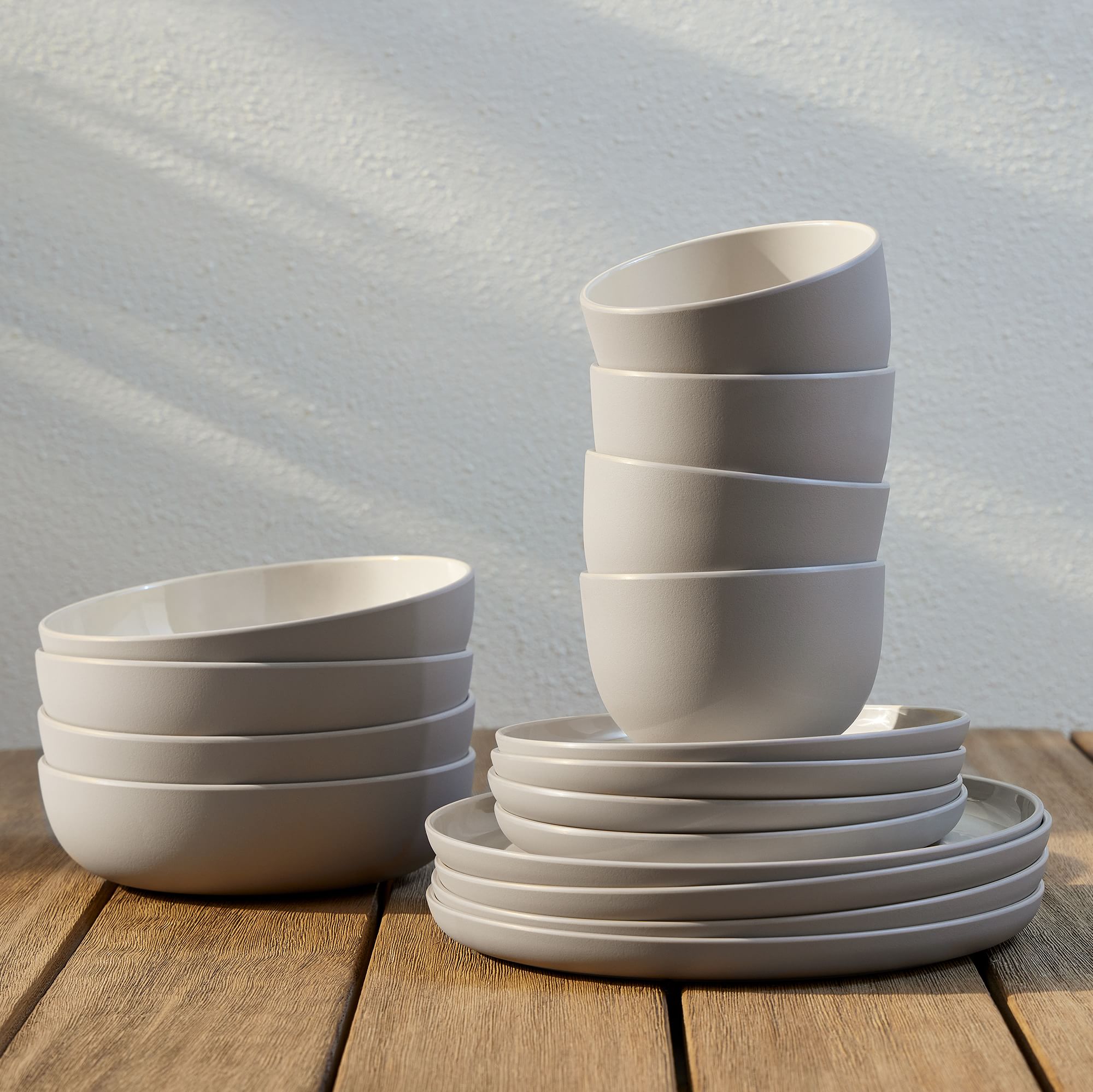 Kaloh Melamine Outdoor Dinnerware (Set of 16) | West Elm