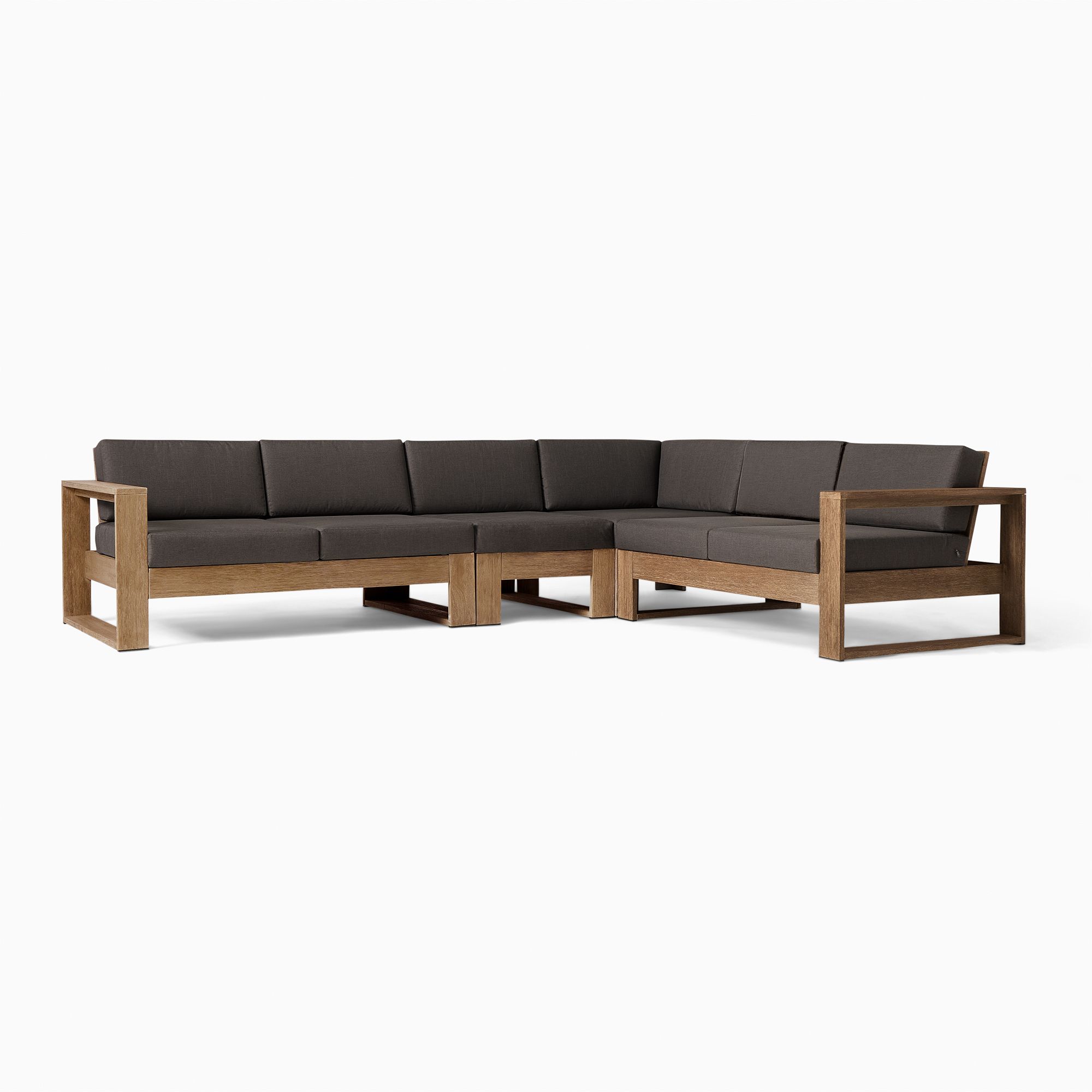 Portside Outdoor 4-Piece L-Shaped Sectional (125") | West Elm