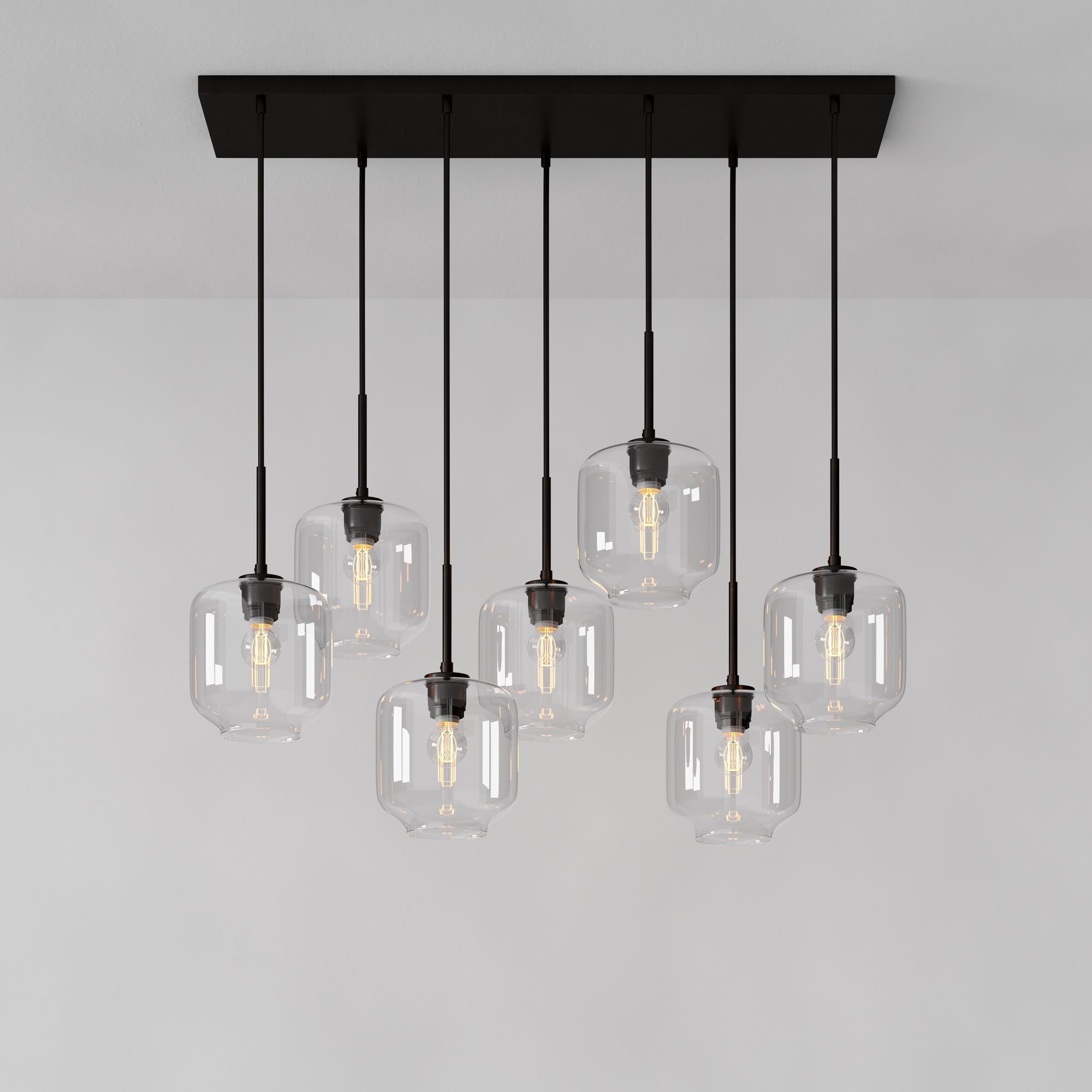 Sculptural 7-Light Pebble Chandelier | West Elm