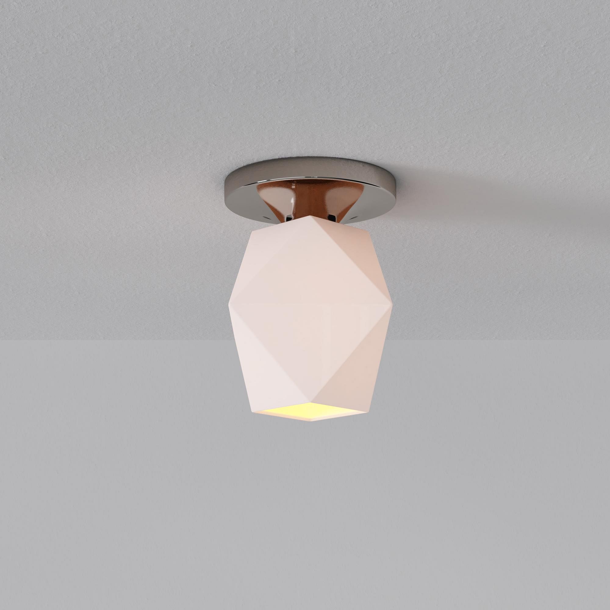 Sculptural Faceted Flush Mount | West Elm