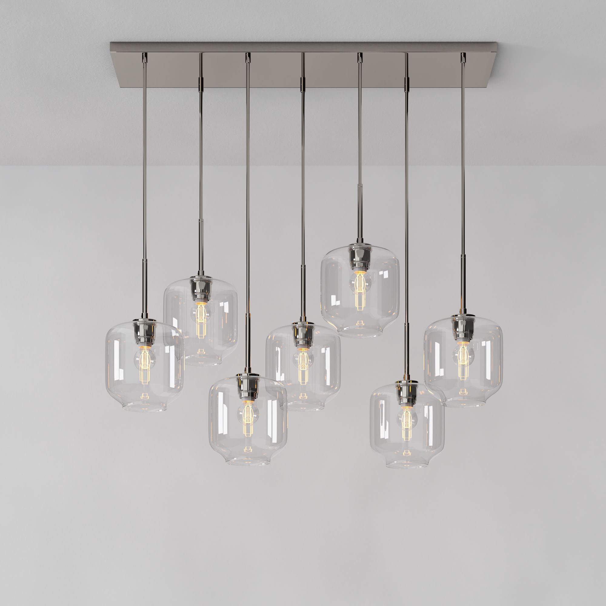 Sculptural 7-Light Pebble Chandelier | West Elm