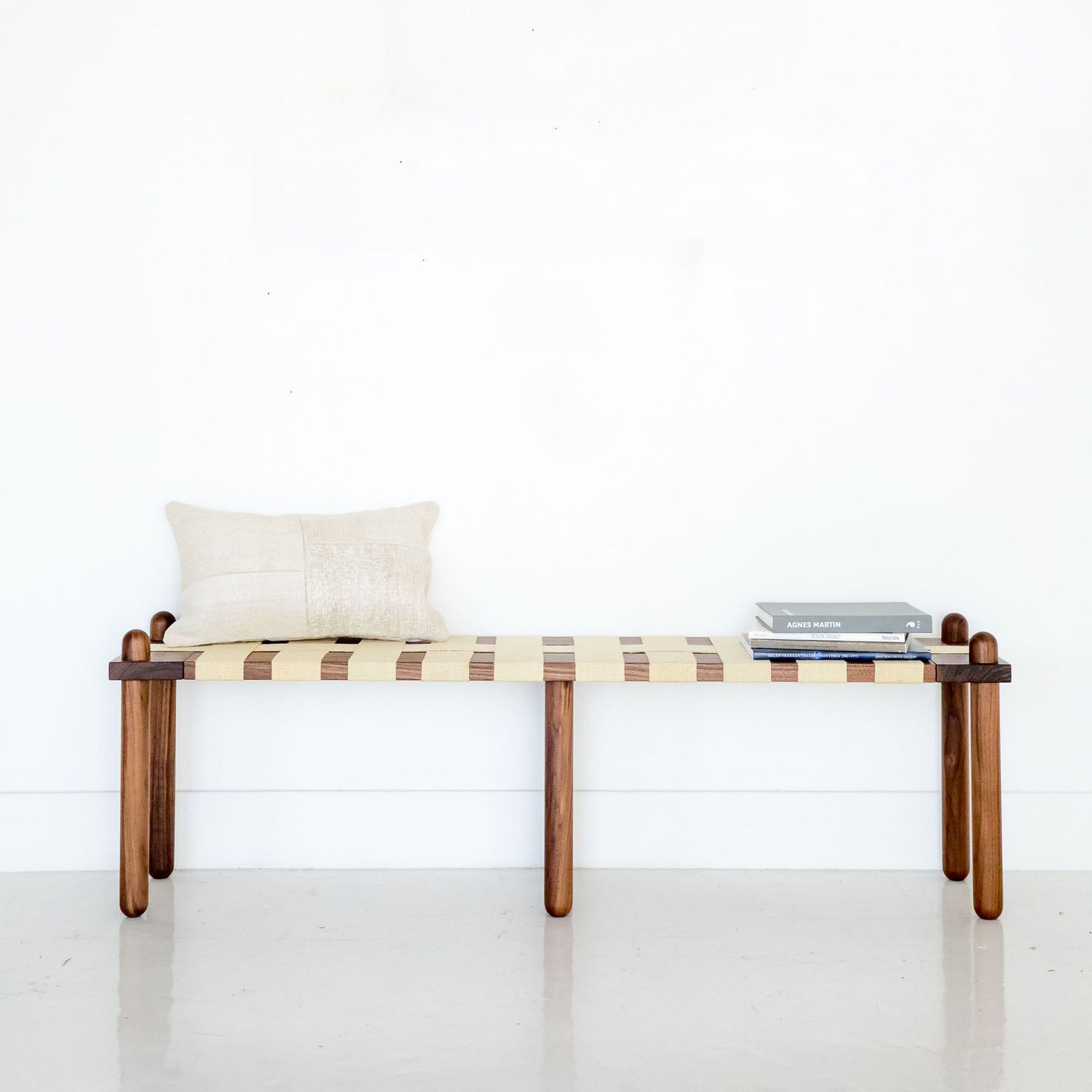 Jute Capsule Bench, Walnut