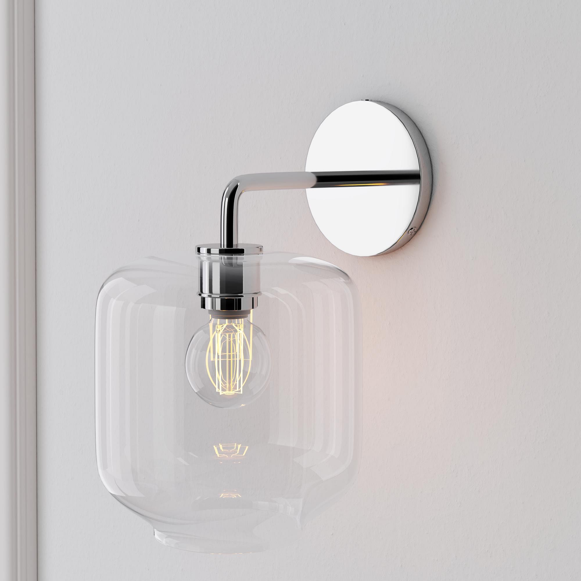 Sculptural Glass Pebble Wall Sconce - Medium | West Elm