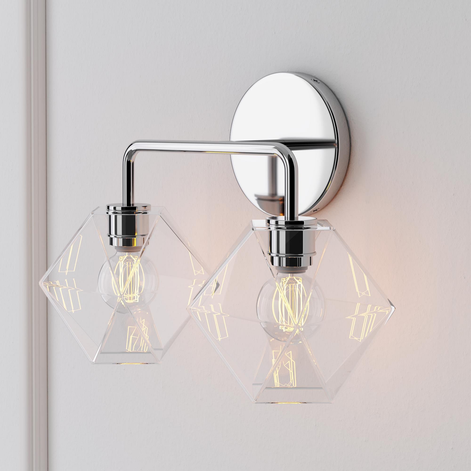 Sculptural -Light Faceted Sconce | West Elm