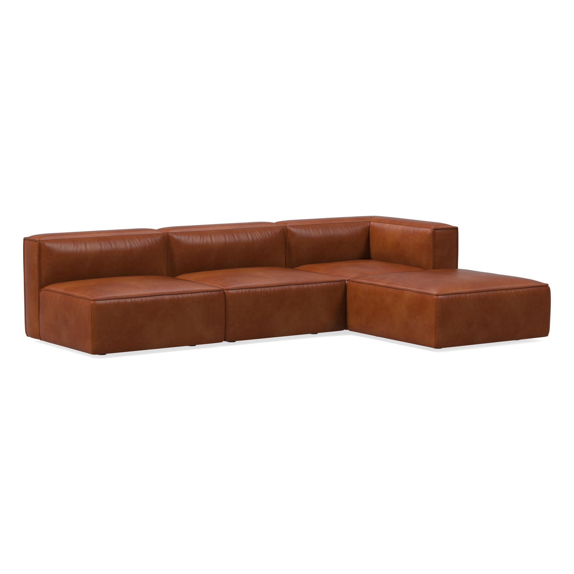 Remi Leather Piece Sectional | Sofa With Chaise West Elm