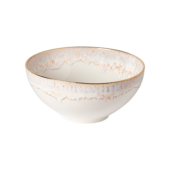 Casafina Taormina Stoneware Gold-Rimmed Serving Bowl