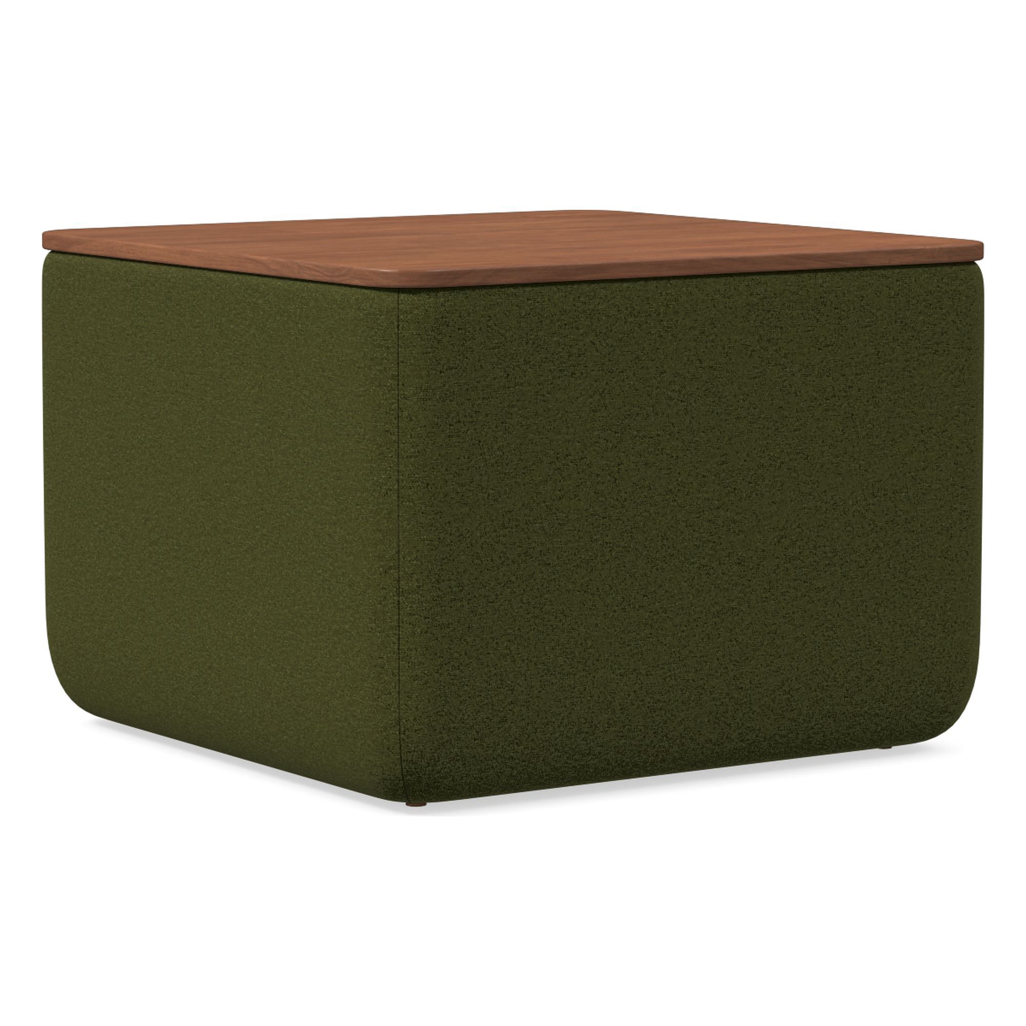 Upholstered Square Storage Ottoman | West Elm