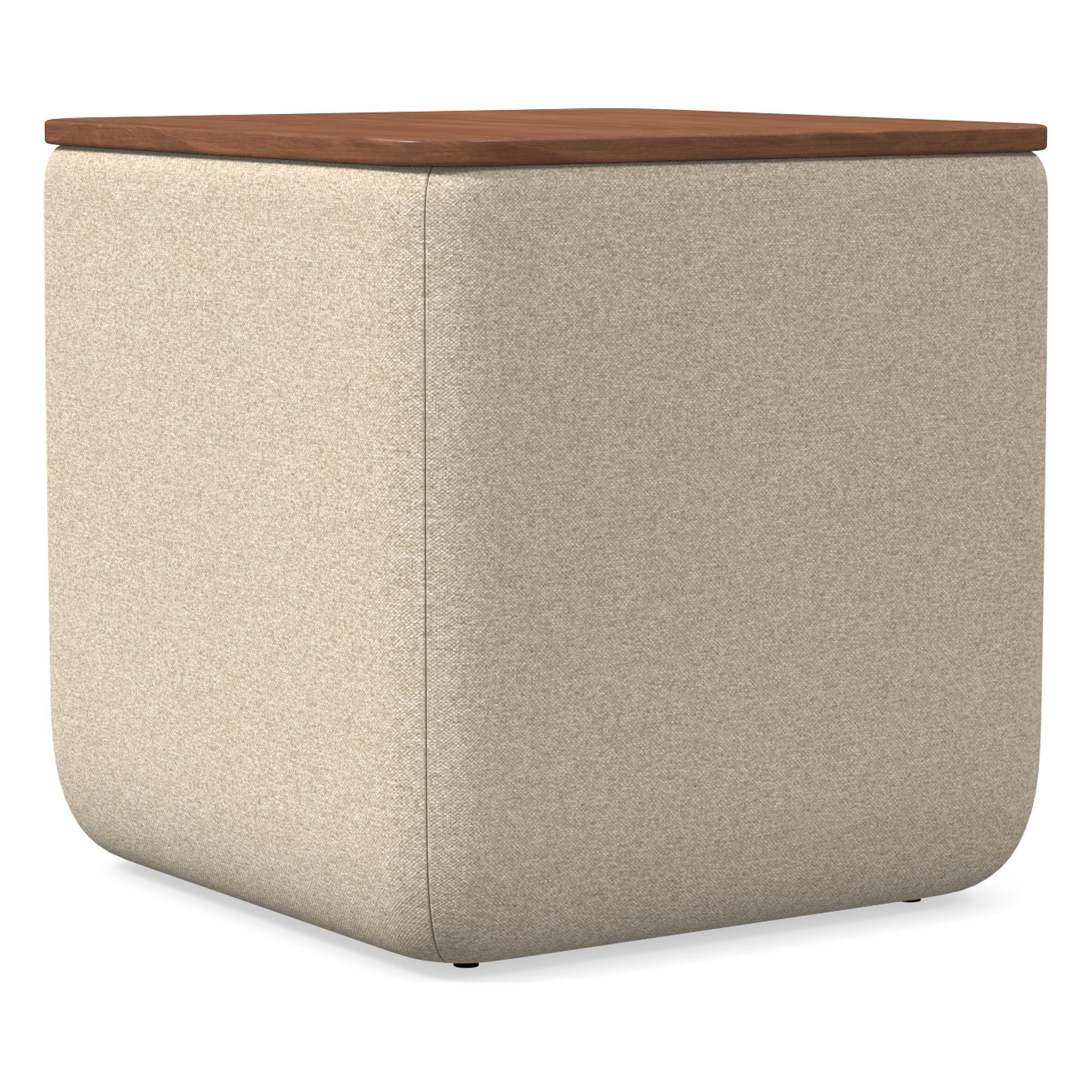 Upholstered Square Storage Ottoman | West Elm