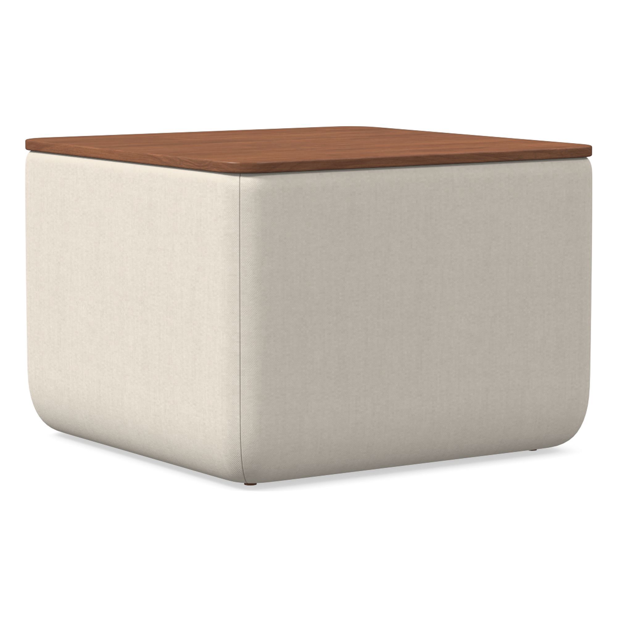 Upholstered Square Storage Ottoman | West Elm