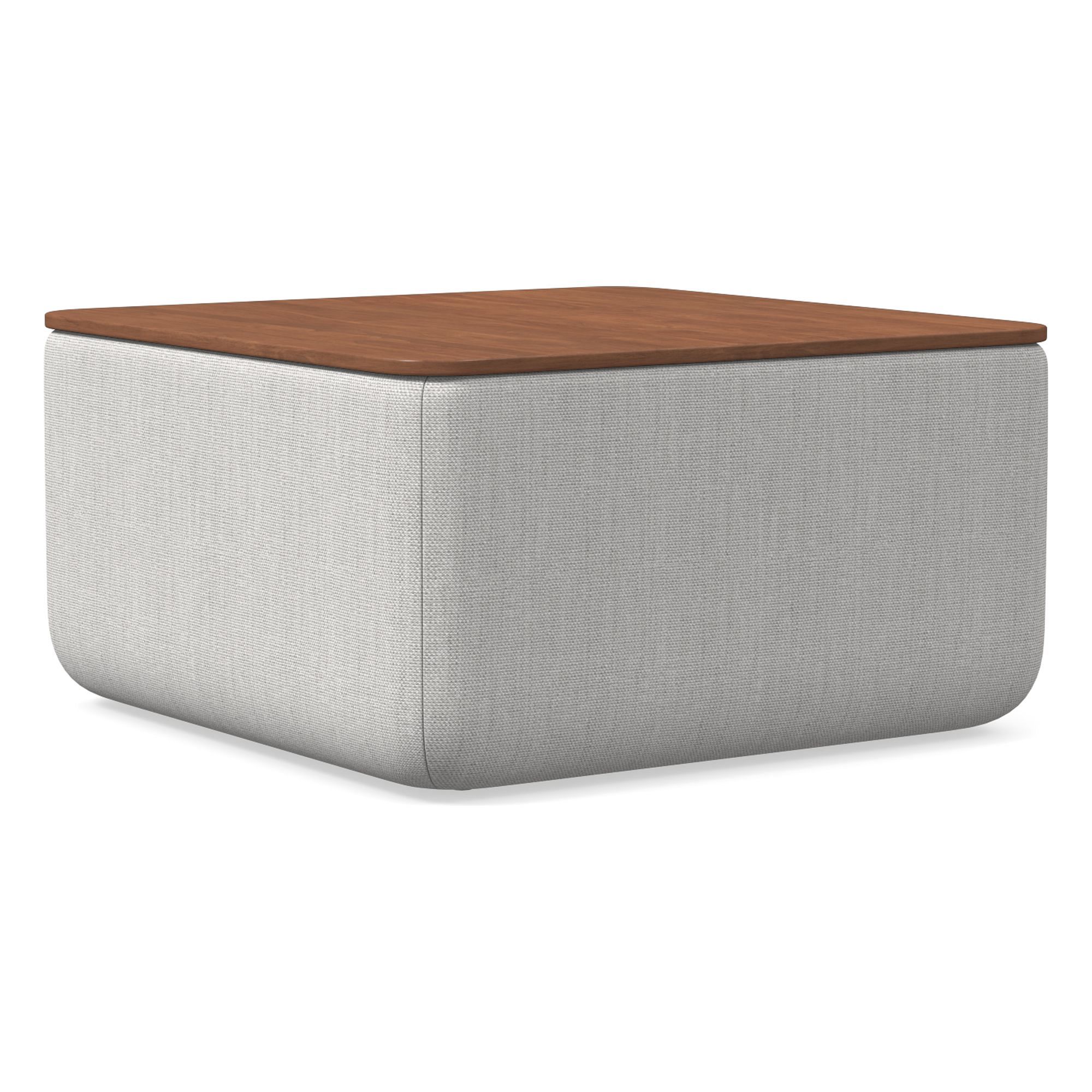 Upholstered Square Storage Ottoman | West Elm