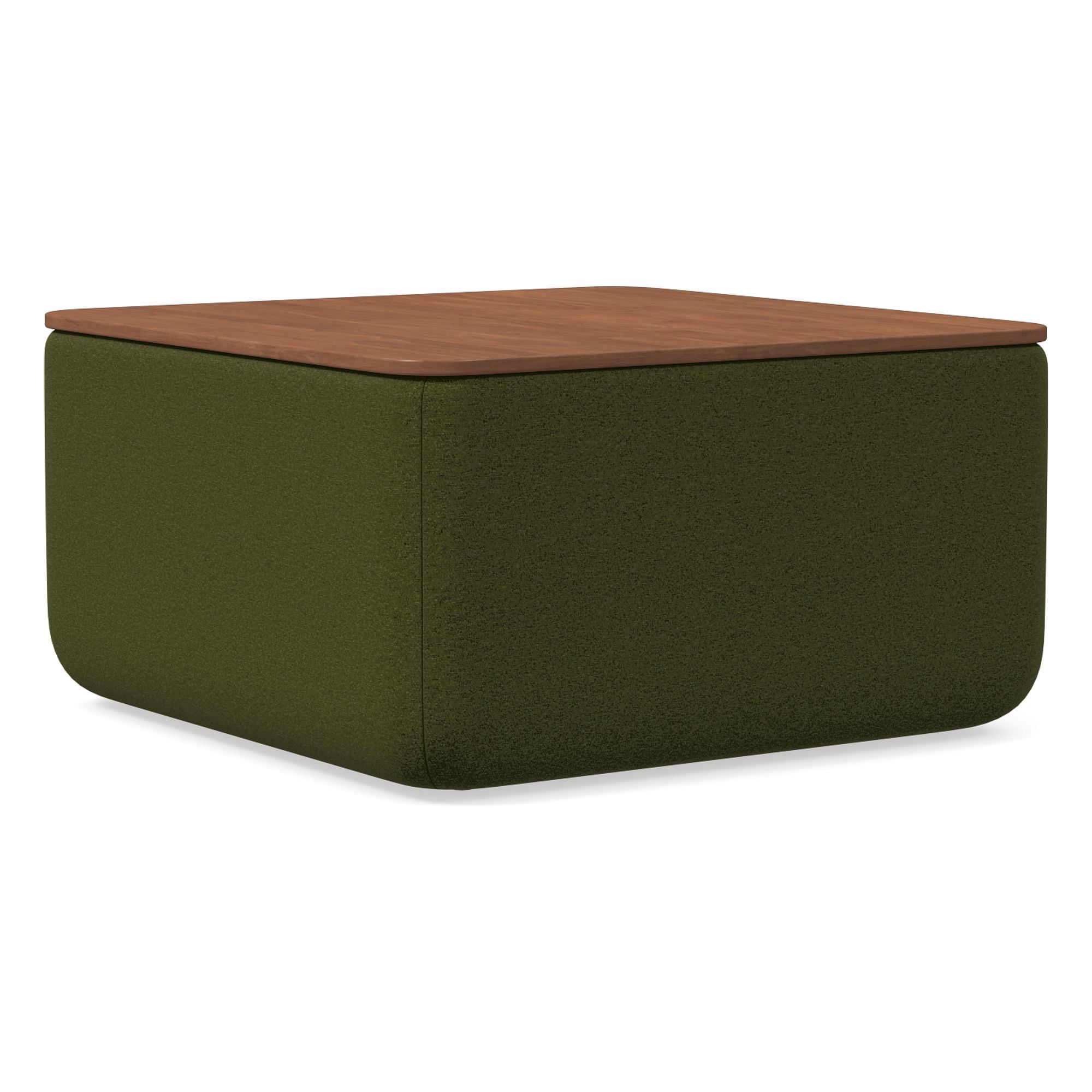 Upholstered Square Storage Ottoman | West Elm