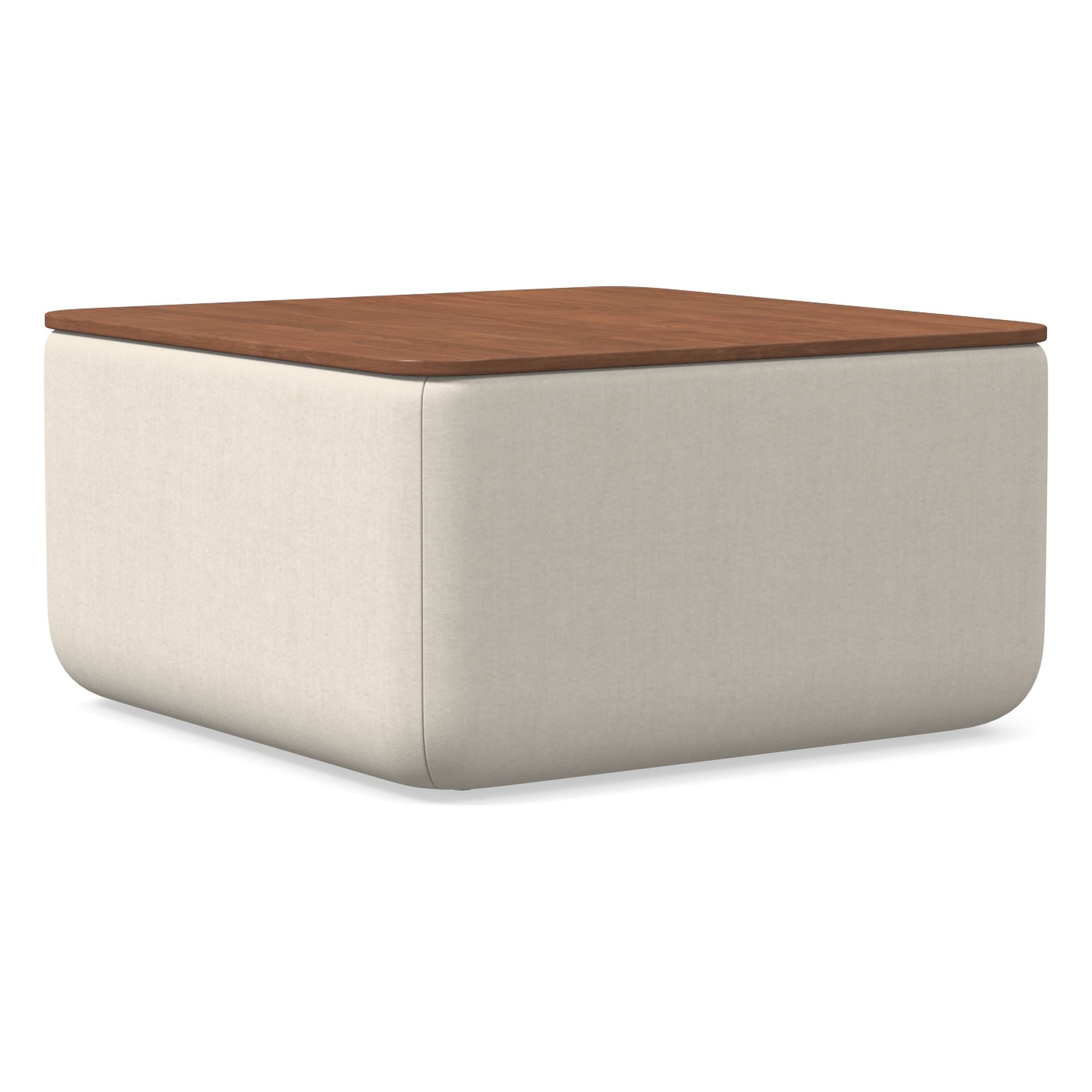 Upholstered Square Storage Ottoman | West Elm