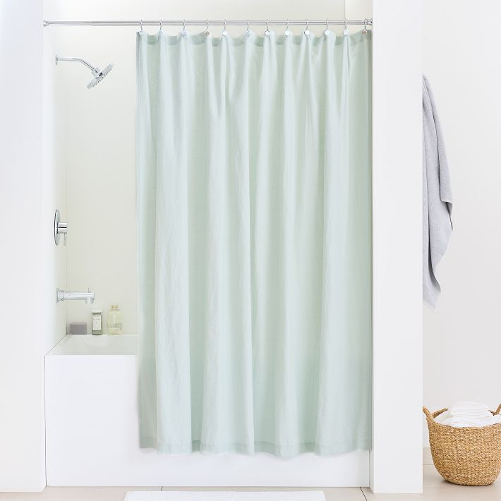 European Flax Linen Shower Curtain West Elm