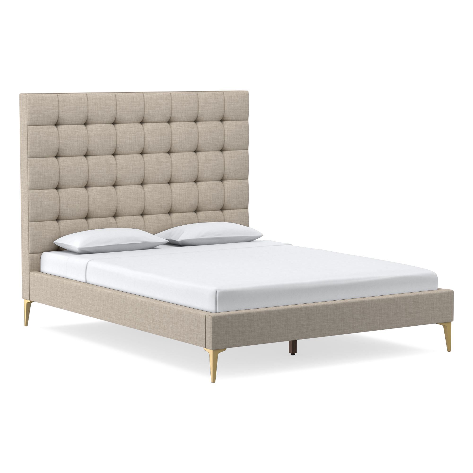 Emmett Tufted Bed - Metal Legs | West Elm