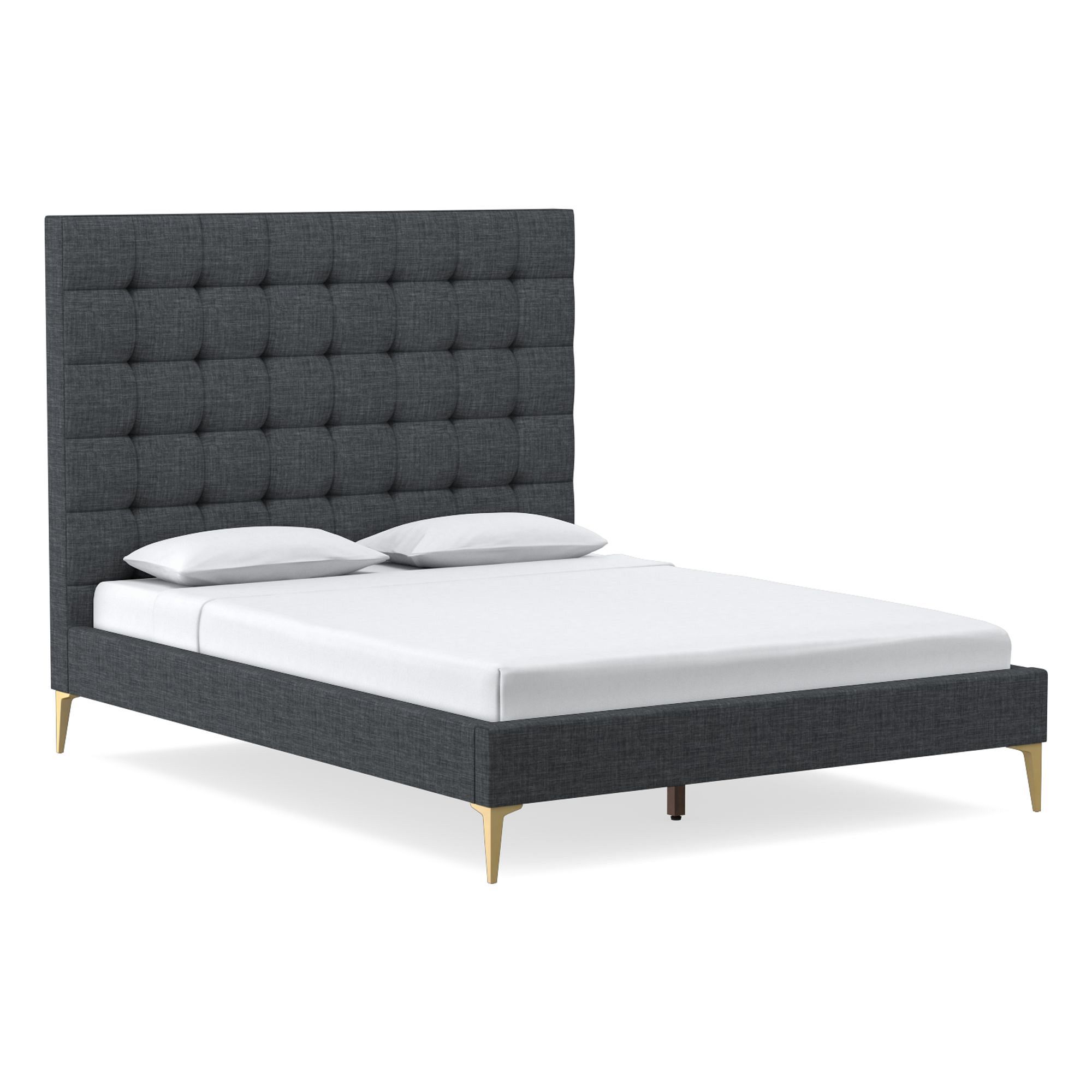 Emmett Tufted Bed - Metal Legs | West Elm