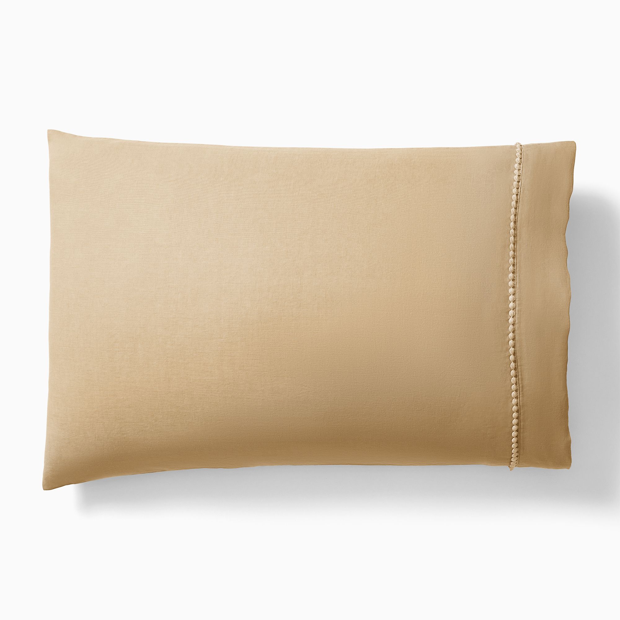 European Flax Linen Pom Sheet Set & Pillowcases | West Elm