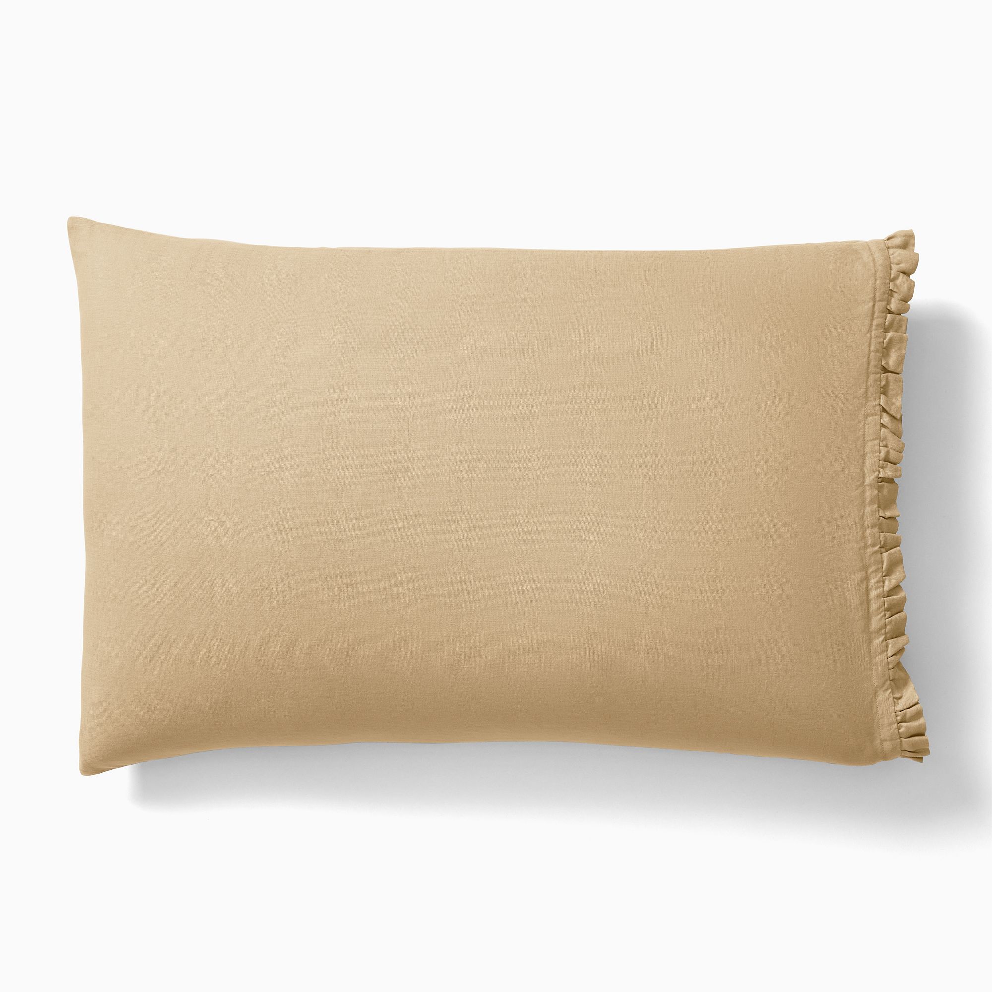 European Flax Linen Ruffle Sheet Set & Pillowcases | West Elm