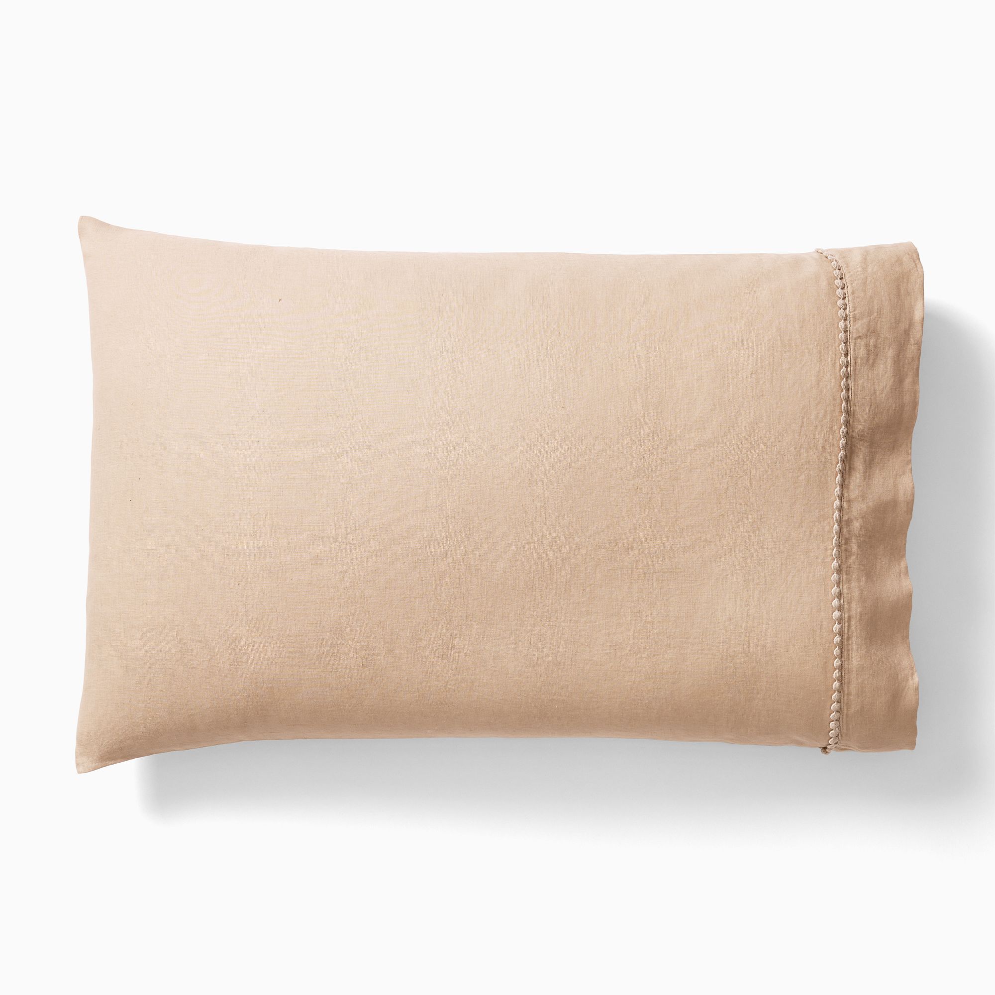 European Flax Linen Pom Sheet Set & Pillowcases | West Elm