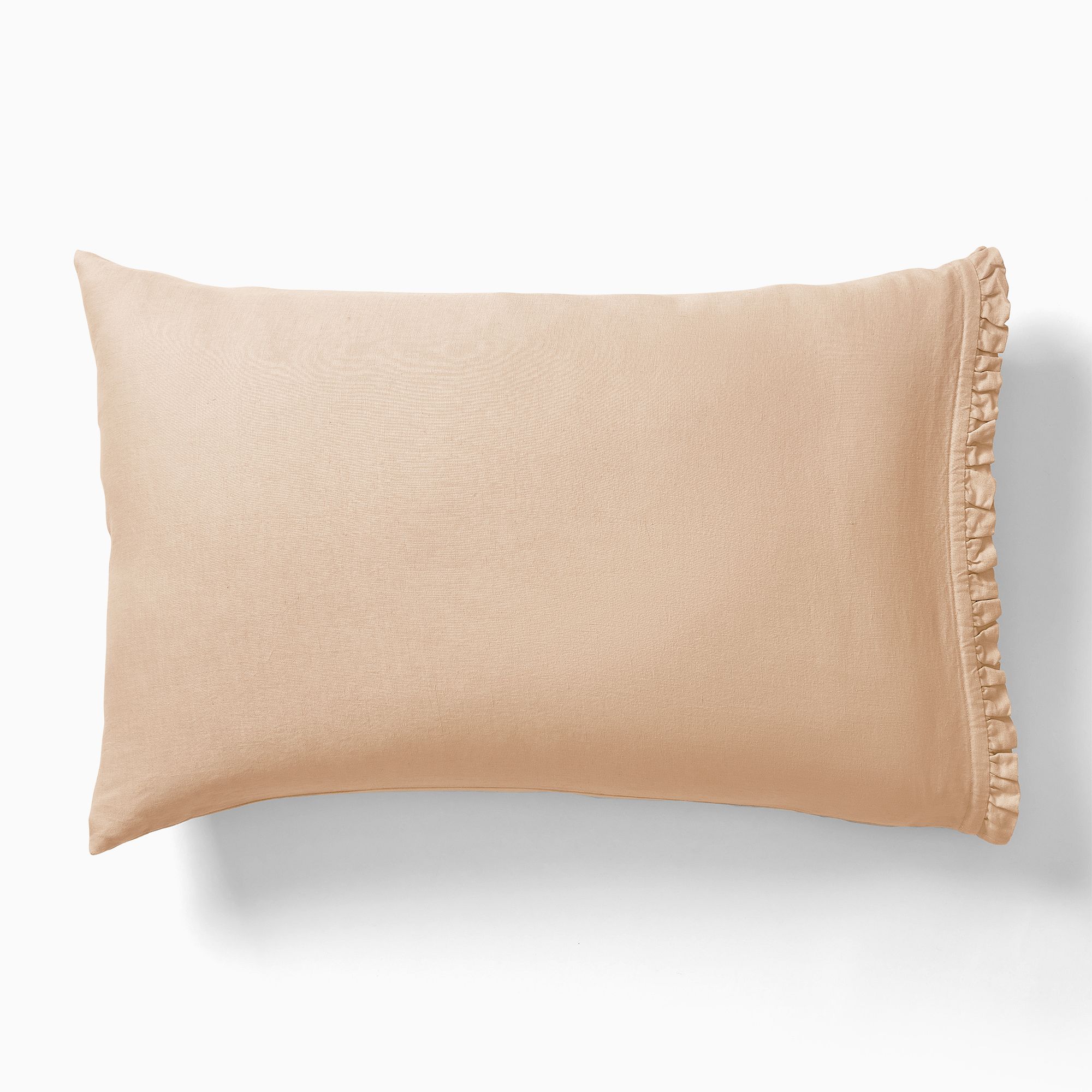 European Flax Linen Ruffle Sheet Set & Pillowcases | West Elm