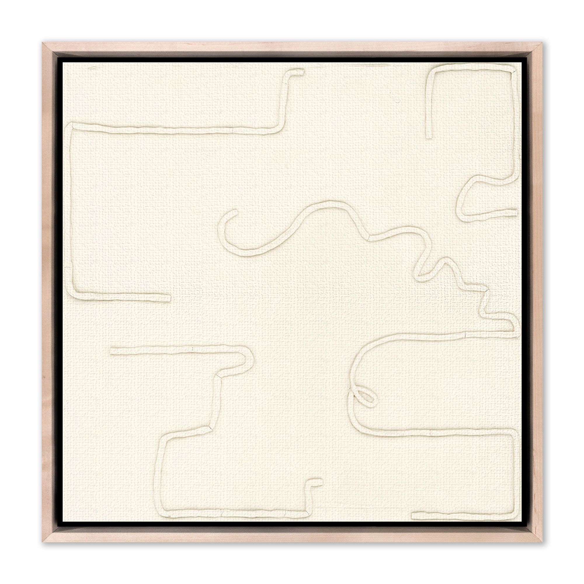 Squiggle II Alabaster Framed Wall Art by Black Bird Art Co. | West Elm