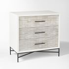 Wood Tiled 3-Drawer Dresser