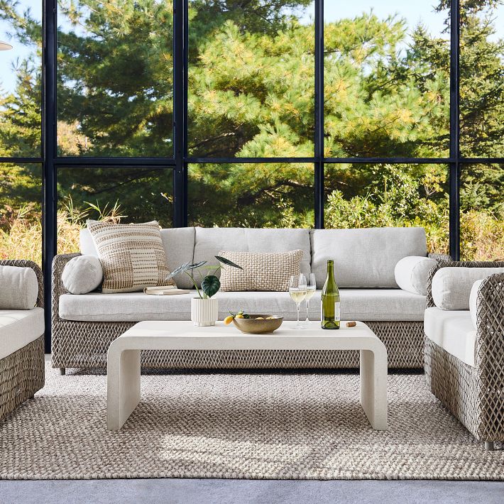 Outdoor couch white sale