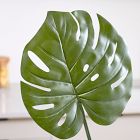 Faux Green Monstera Leaf Stem