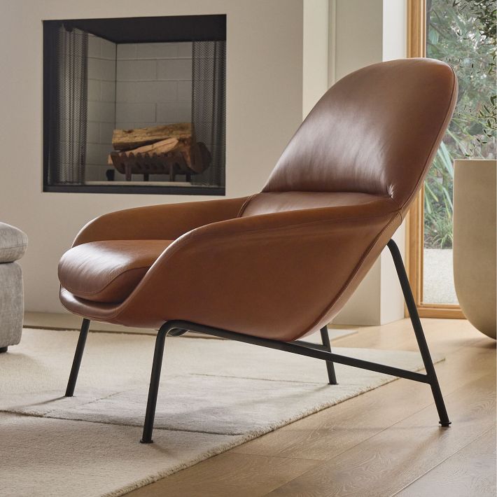 Fillmore Mid Century Leather Chair West Elm