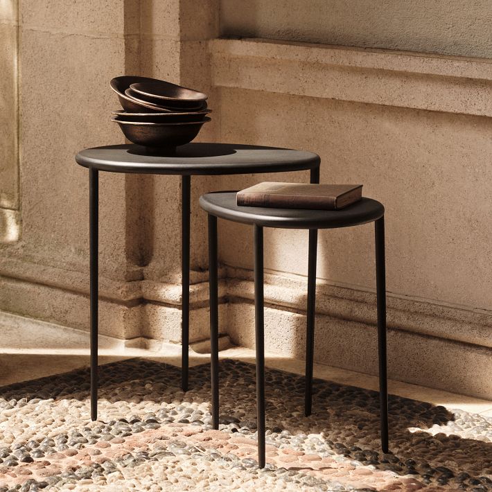 Colin King Bronze-Finished Nesting Side Tables