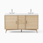 Mid-Century Double Bathroom Vanity (63