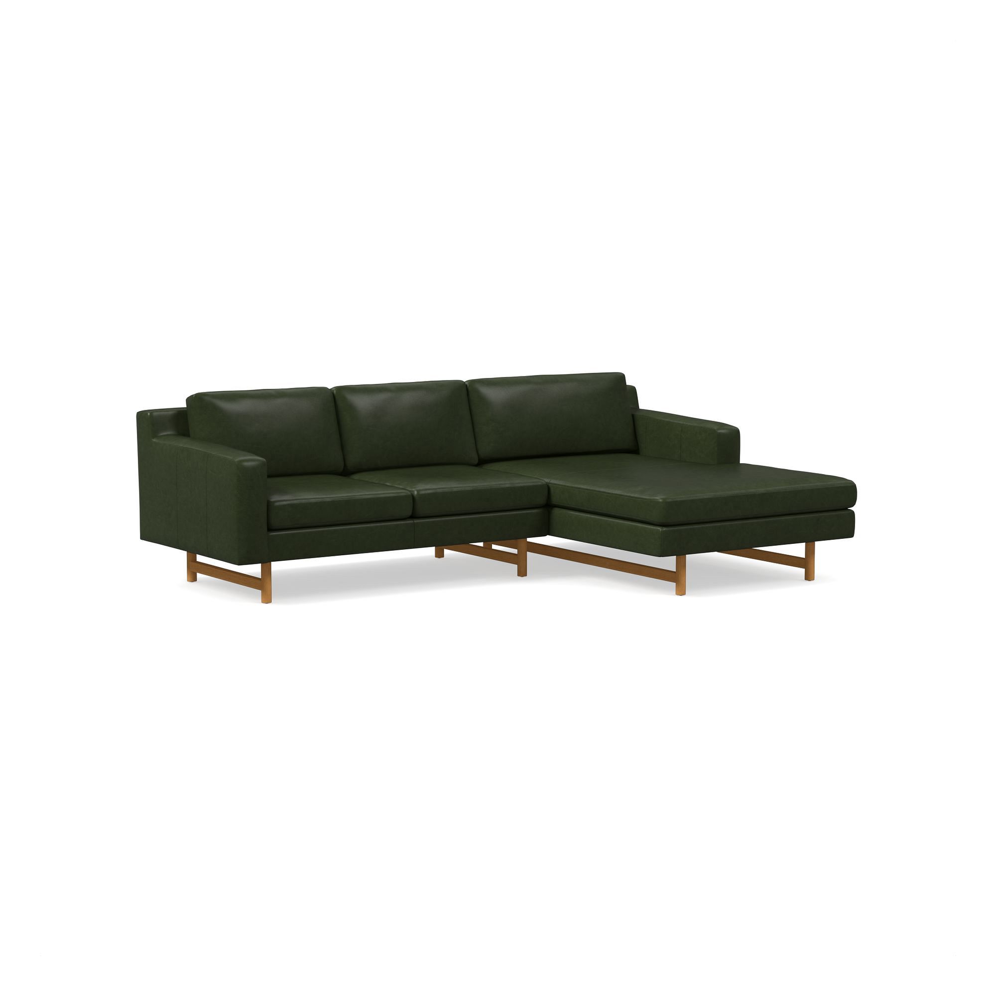 Eddy Leather 2-Piece Chaise Sectional (92") | West Elm