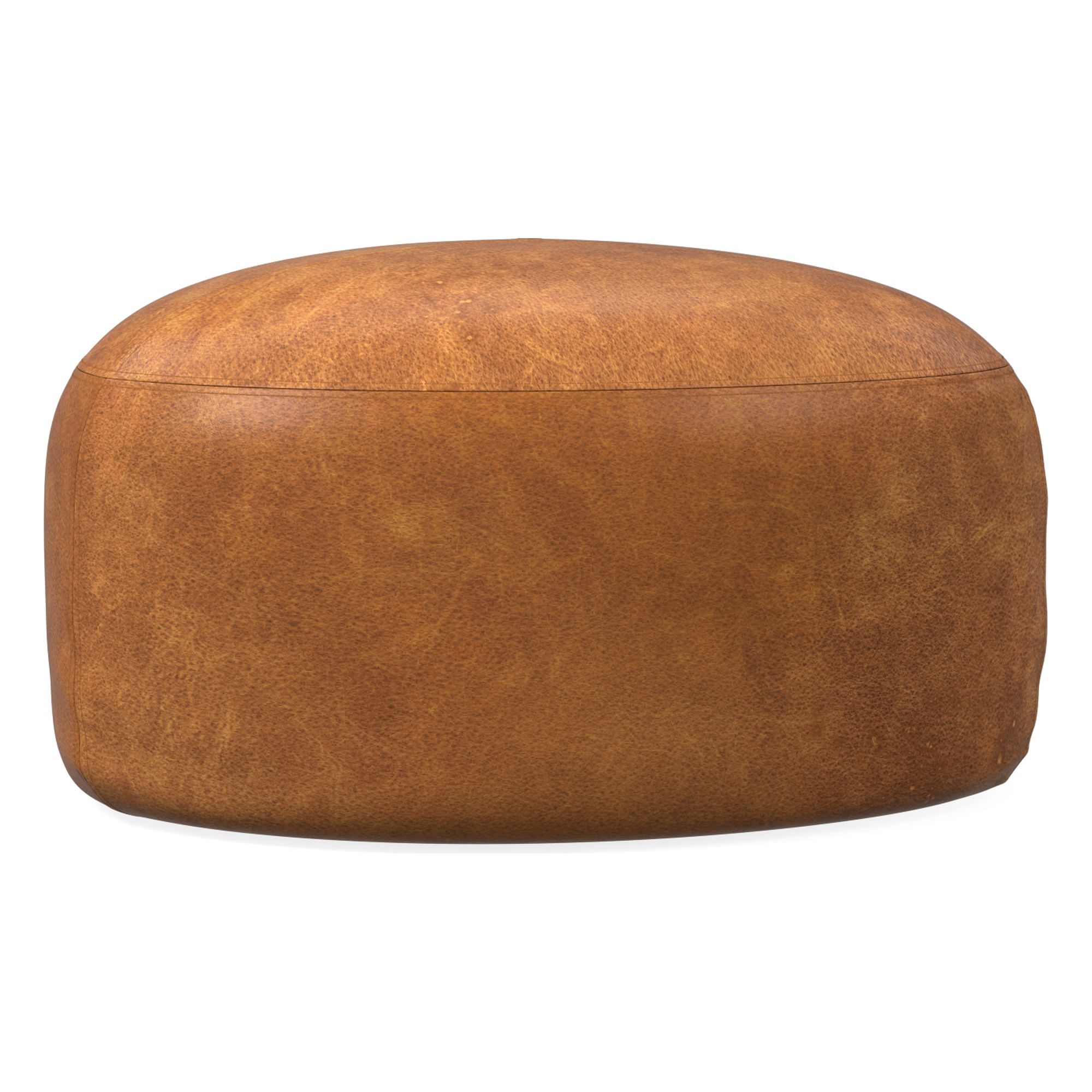 Hal Leather Ottoman | West Elm