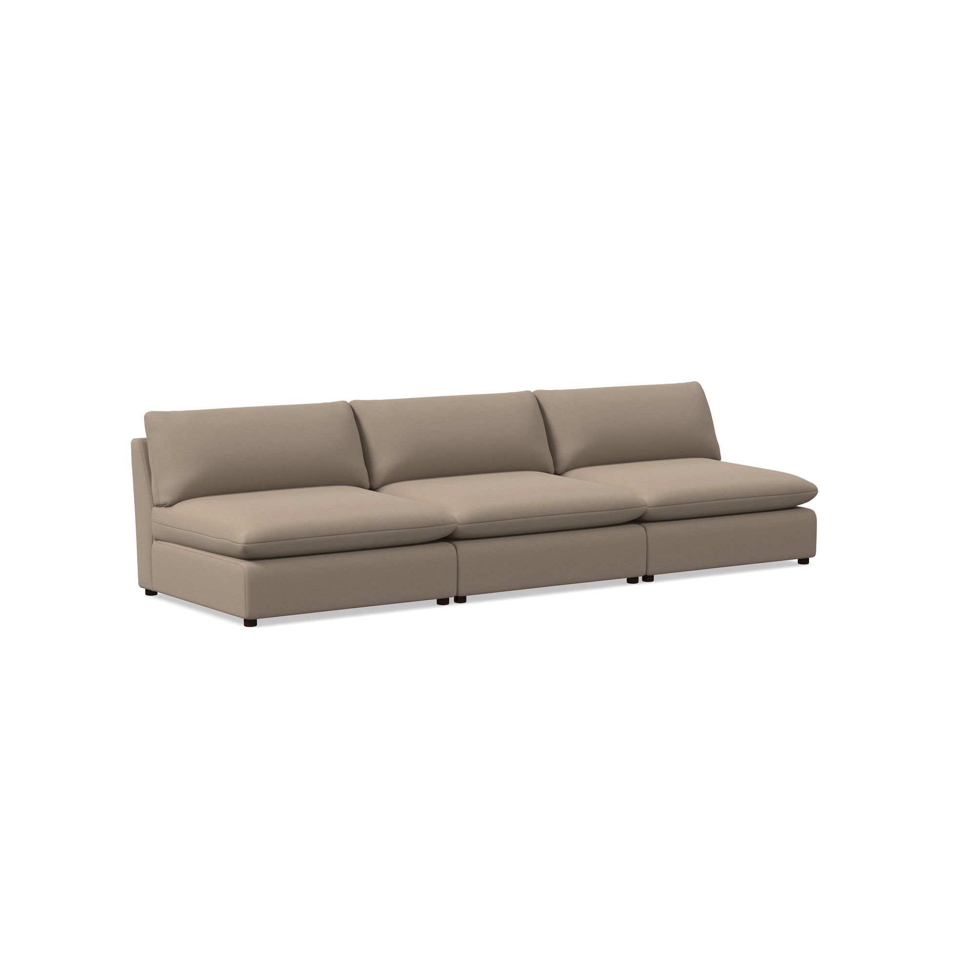 Hampton Modular Armless Sofa (78"–117") | West Elm