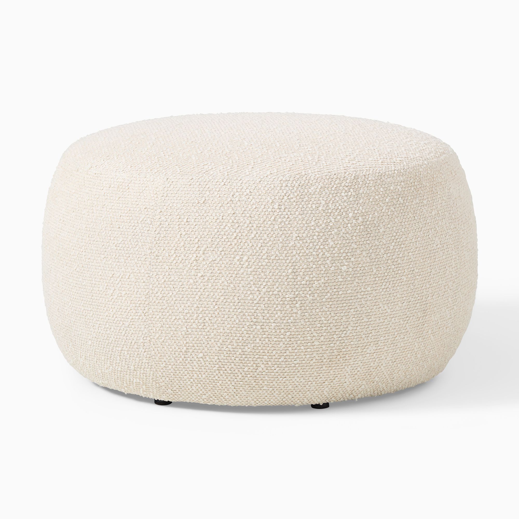 Cobble Round Ottoman - Medium | West Elm