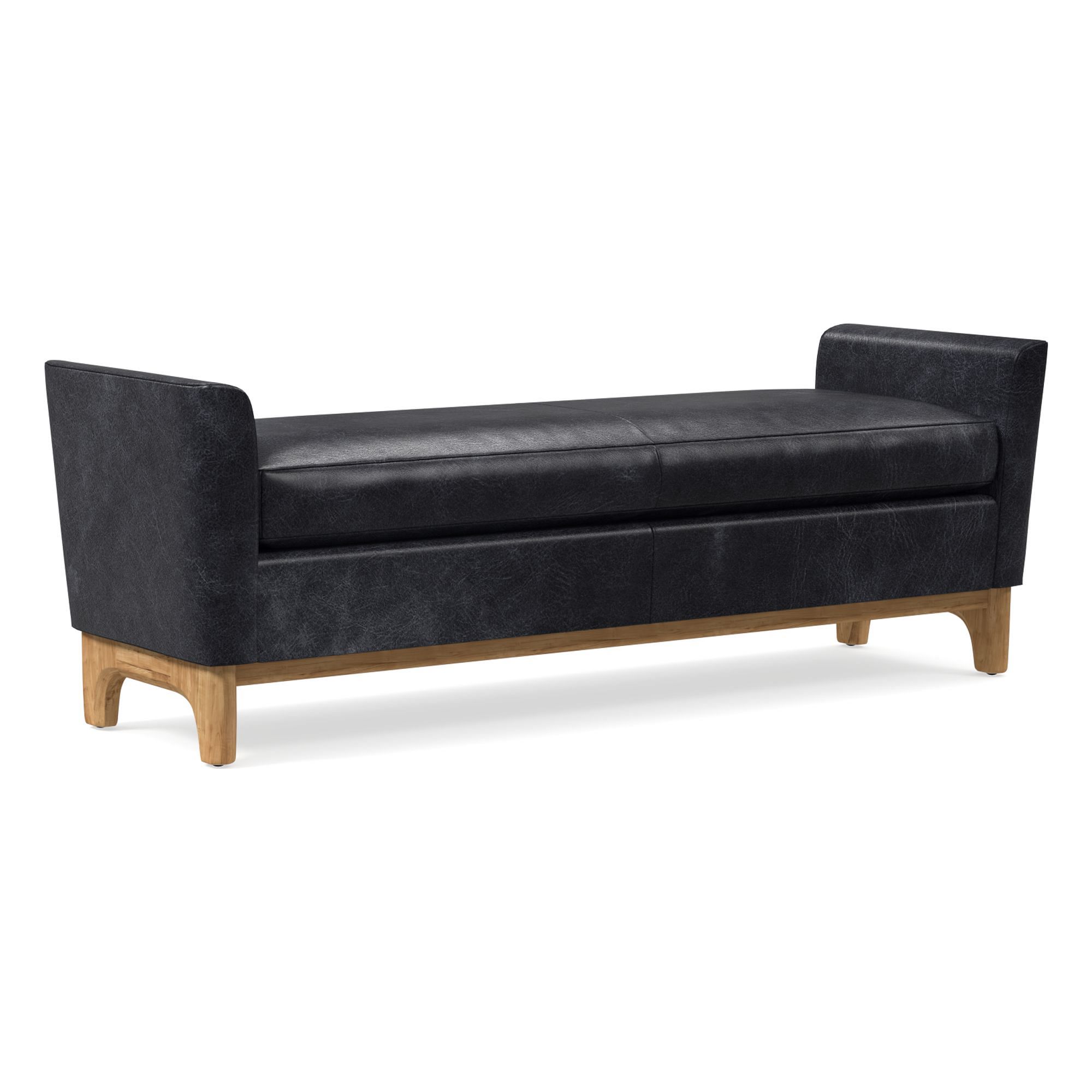 Harvey Leather Bench | West Elm