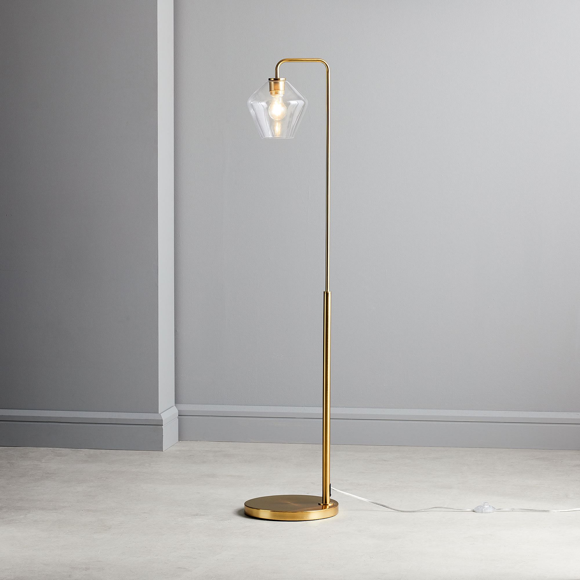 Sculptural Glass Geo Floor Lamp | West Elm