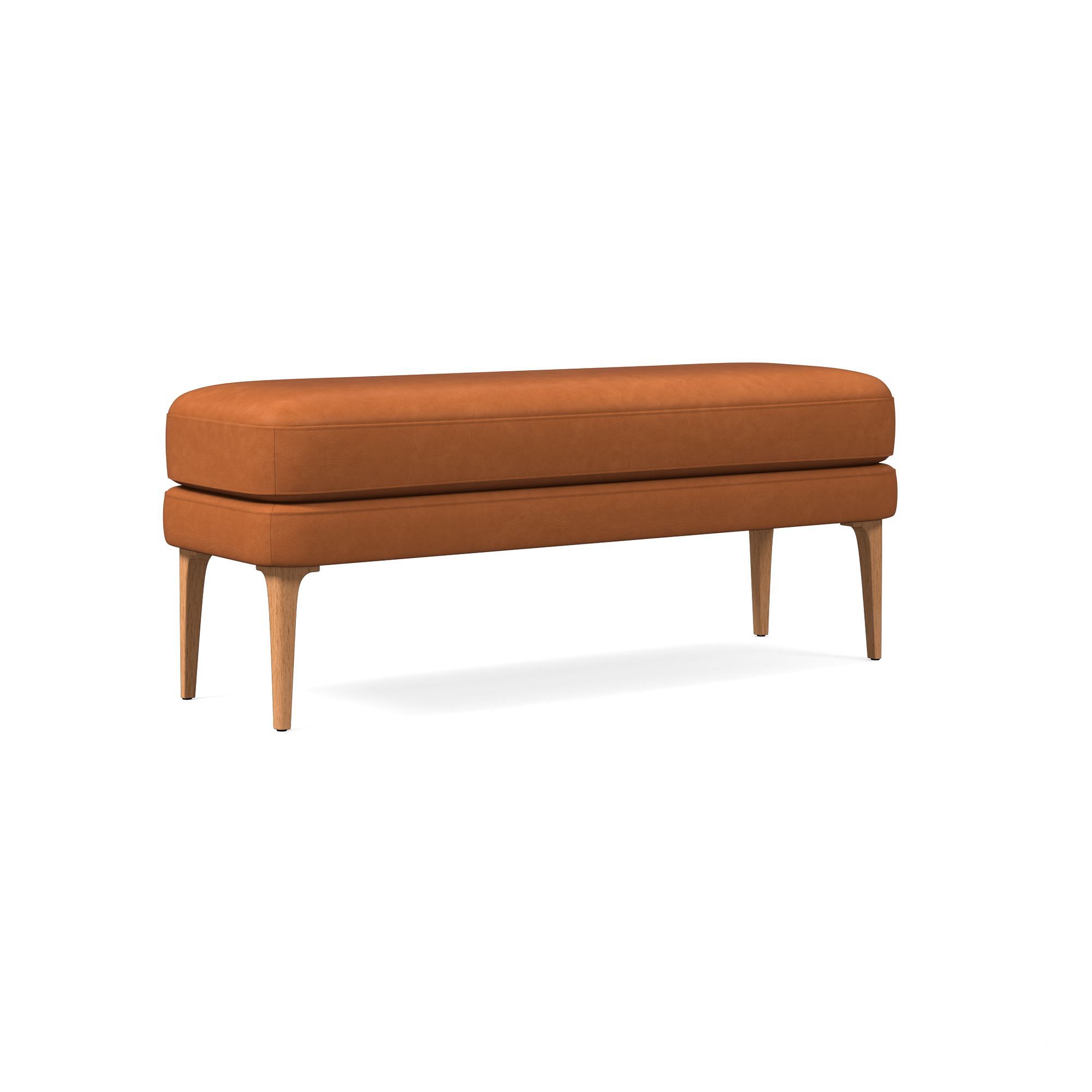 Auburn Leather Bench | West Elm