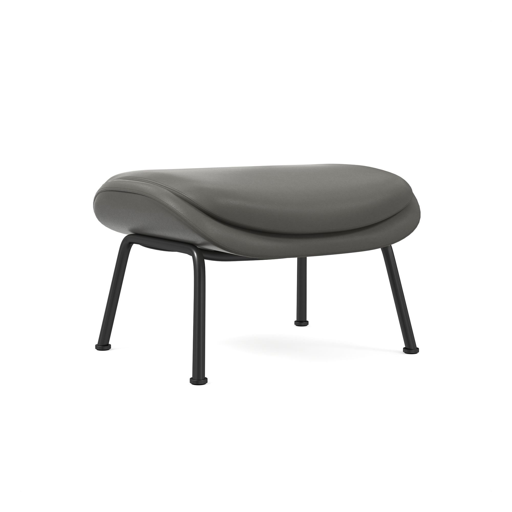 Fillmore Mid-Century Leather Ottoman | West Elm