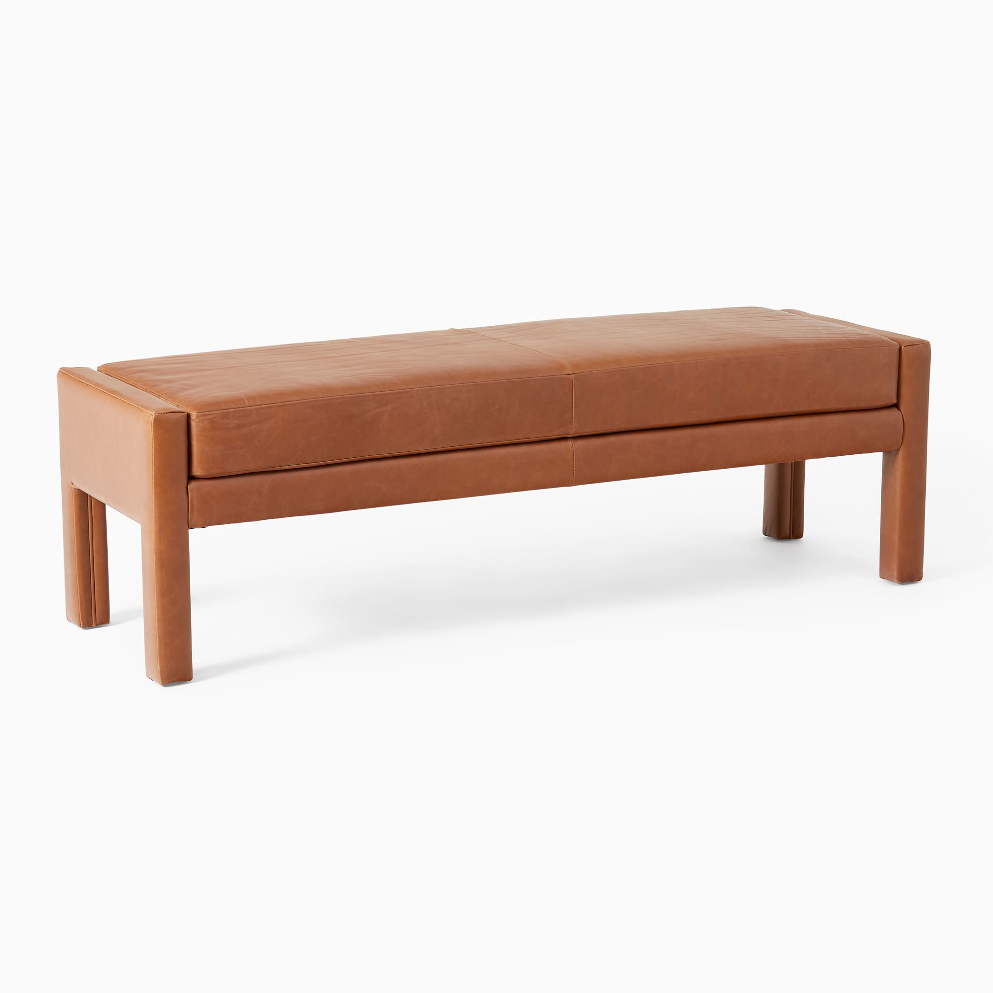 Scarlett Leather Bench | West Elm