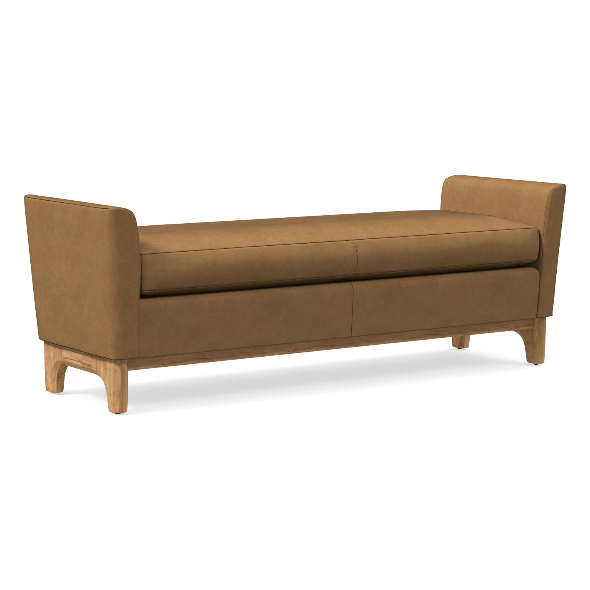 Harvey Leather Bench | West Elm