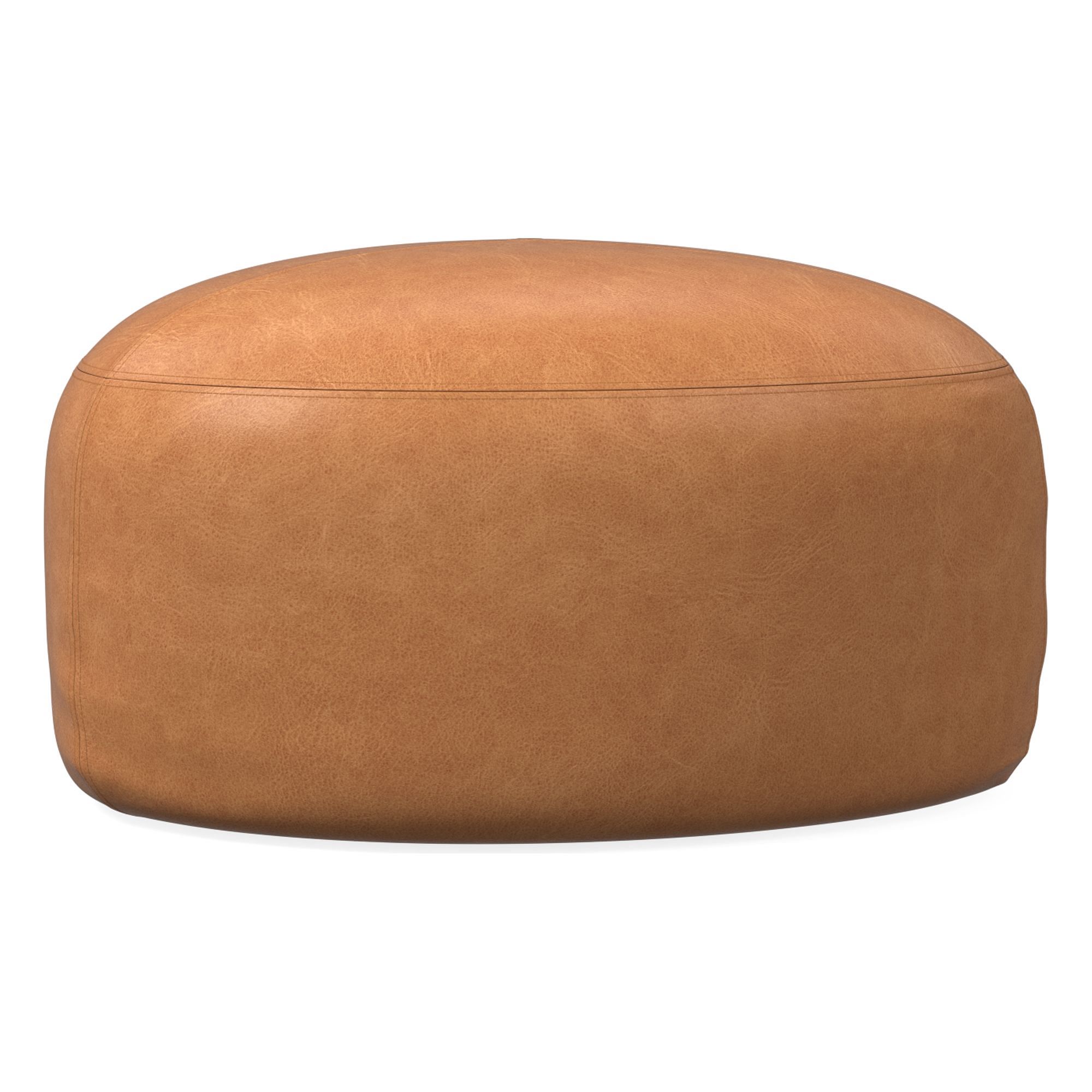 Hal Leather Ottoman | West Elm