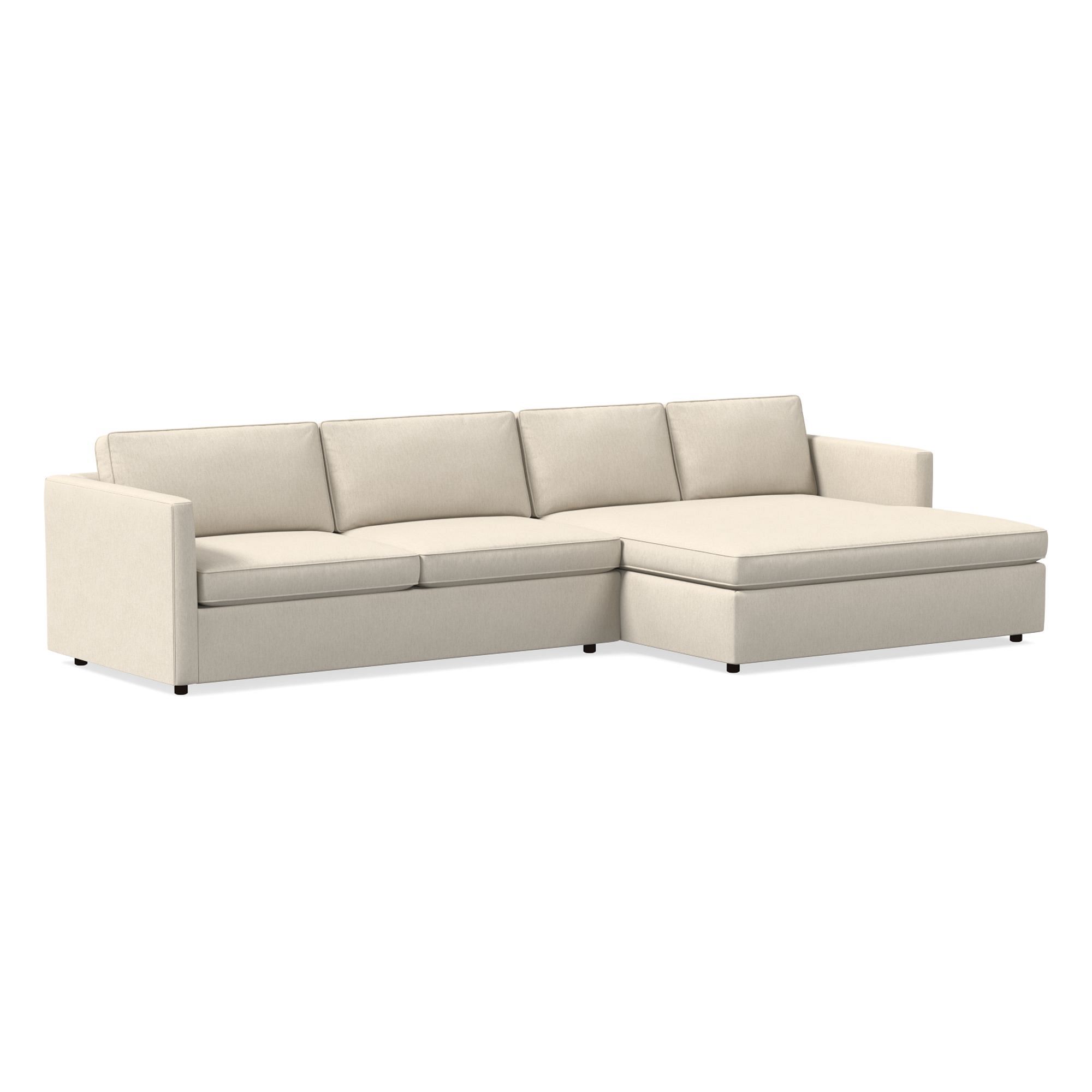 Harris Double Wide Chaise Sectional | Sofa With West Elm