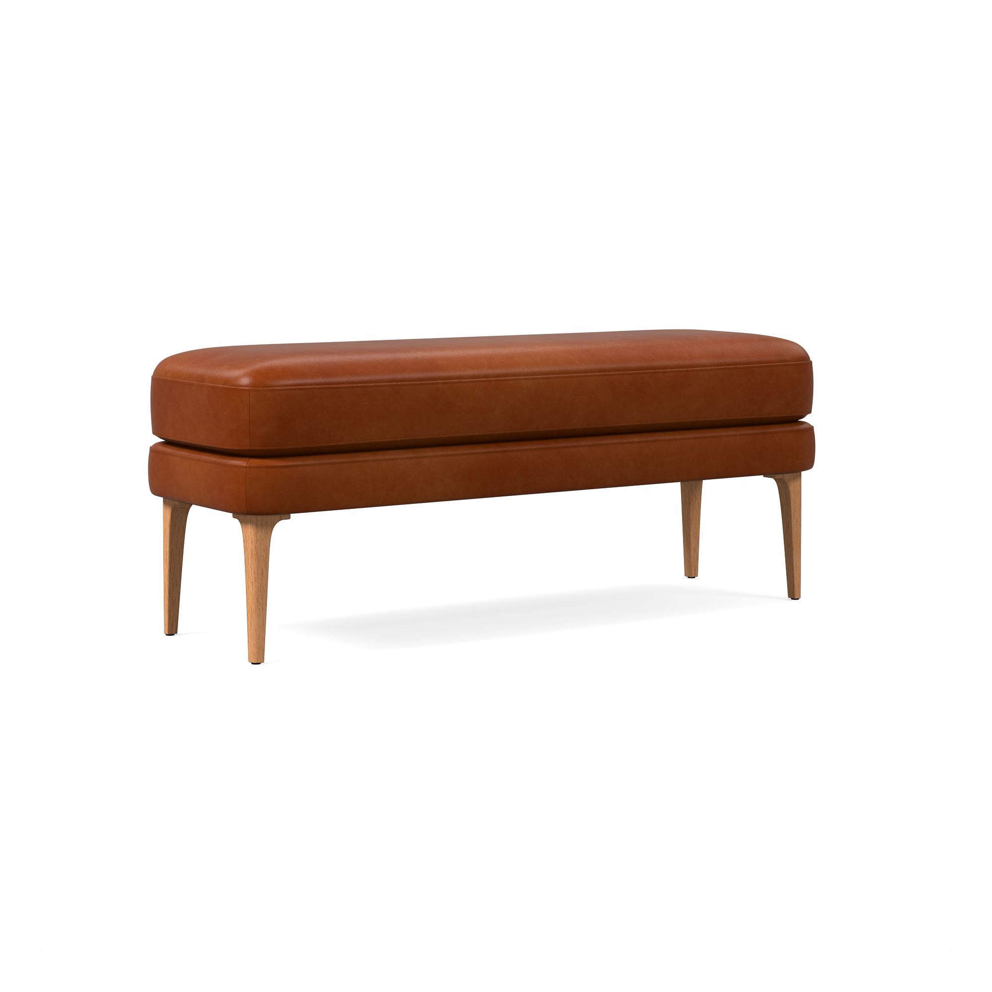 Auburn Leather Bench | West Elm