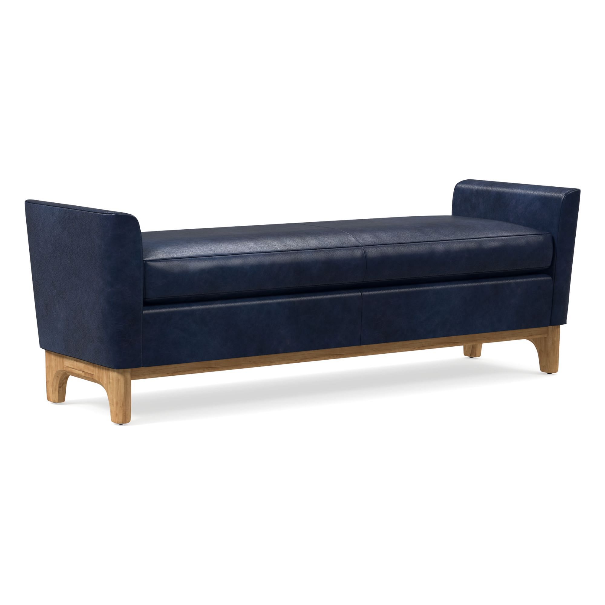 Harvey Leather Bench | West Elm