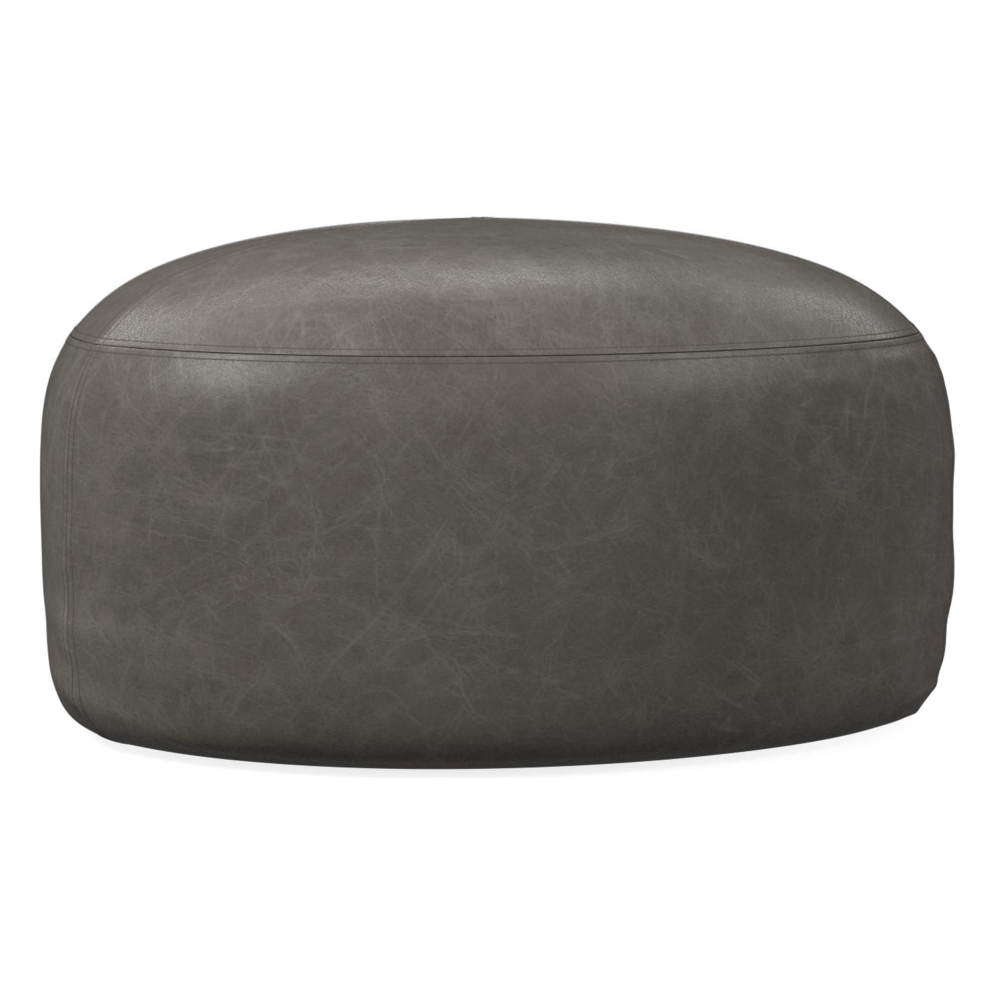 Hal Leather Ottoman | West Elm