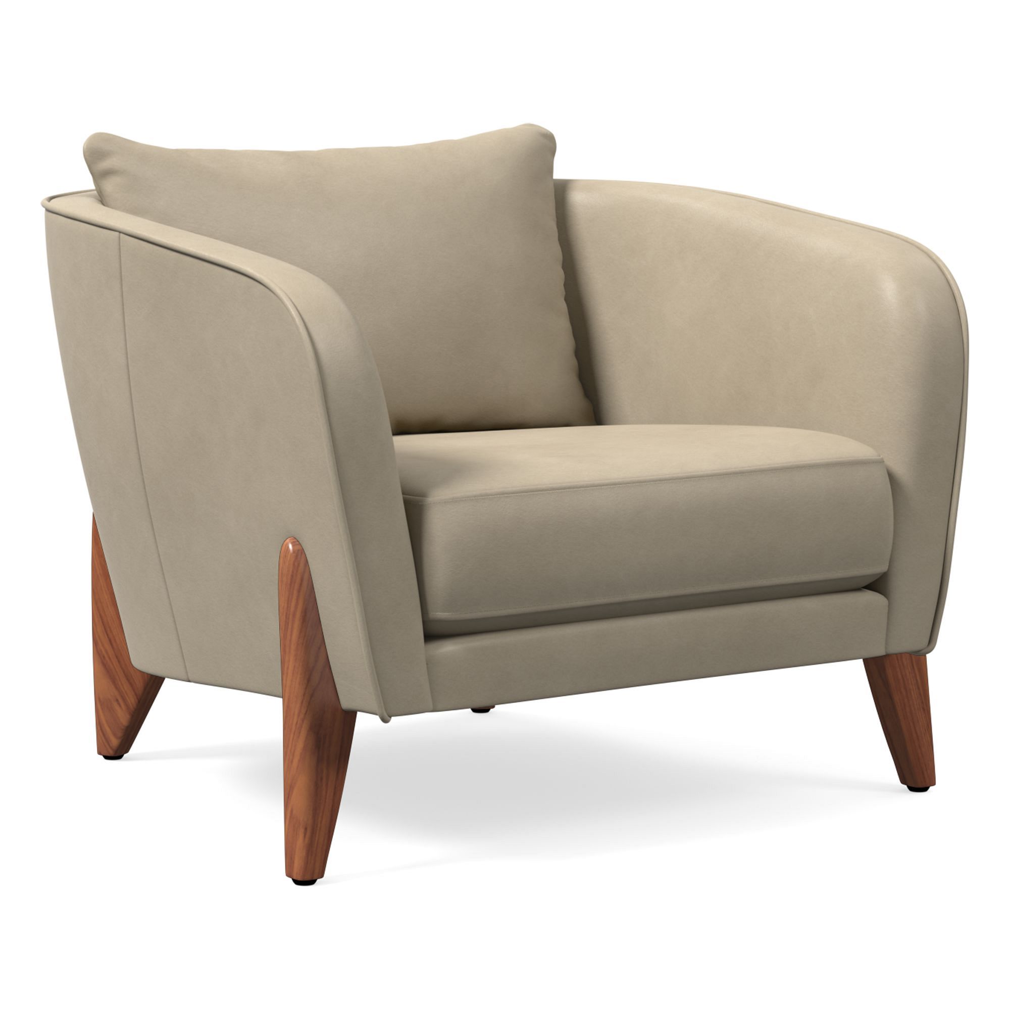 Delray Leather Chair | West Elm